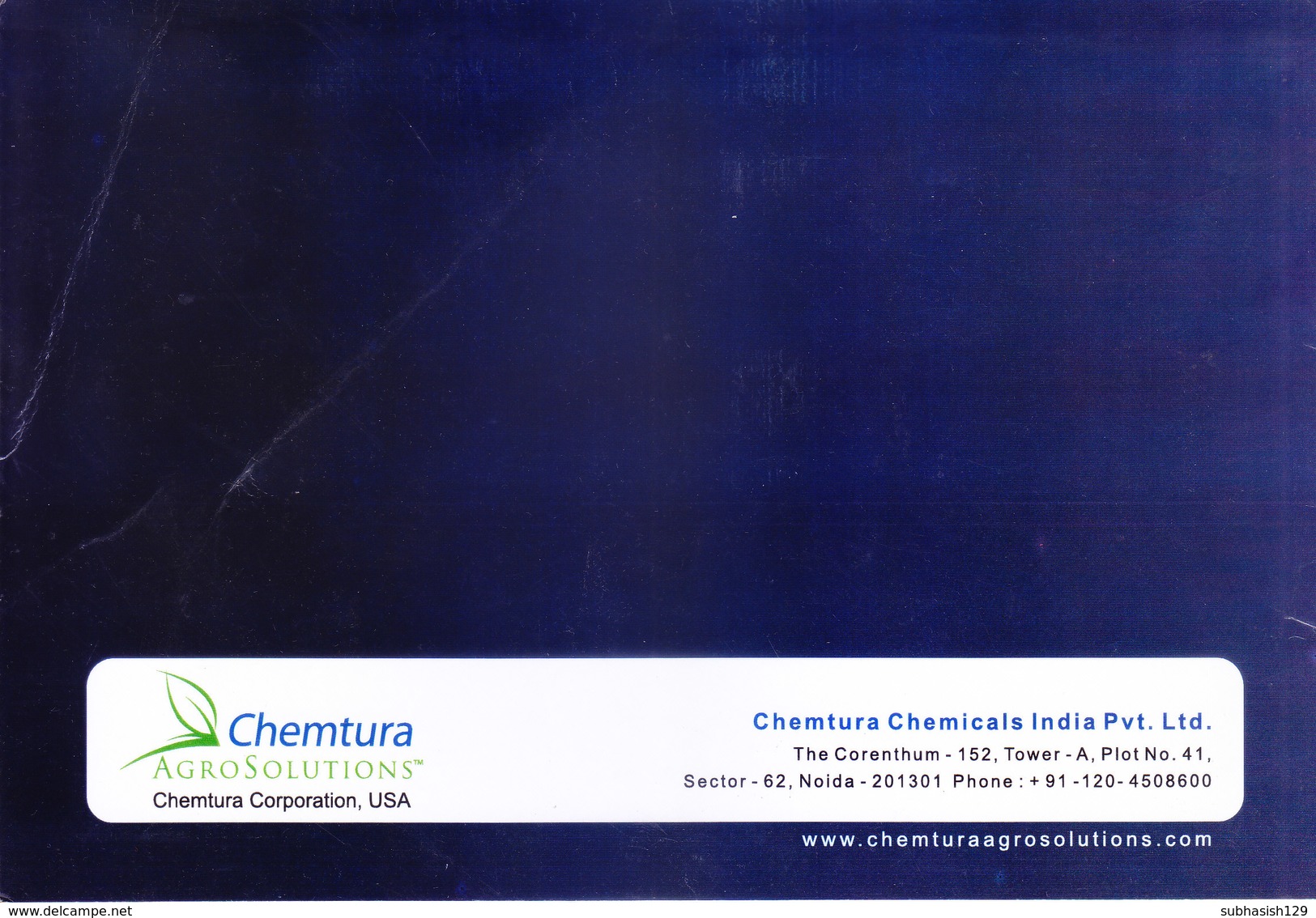 GREETINGS CARD - SEASON'S GREETINGS & HAPPY NEW YEAR - CHEMTURA AGROSOLUTIONS, U.S.A. - Collections