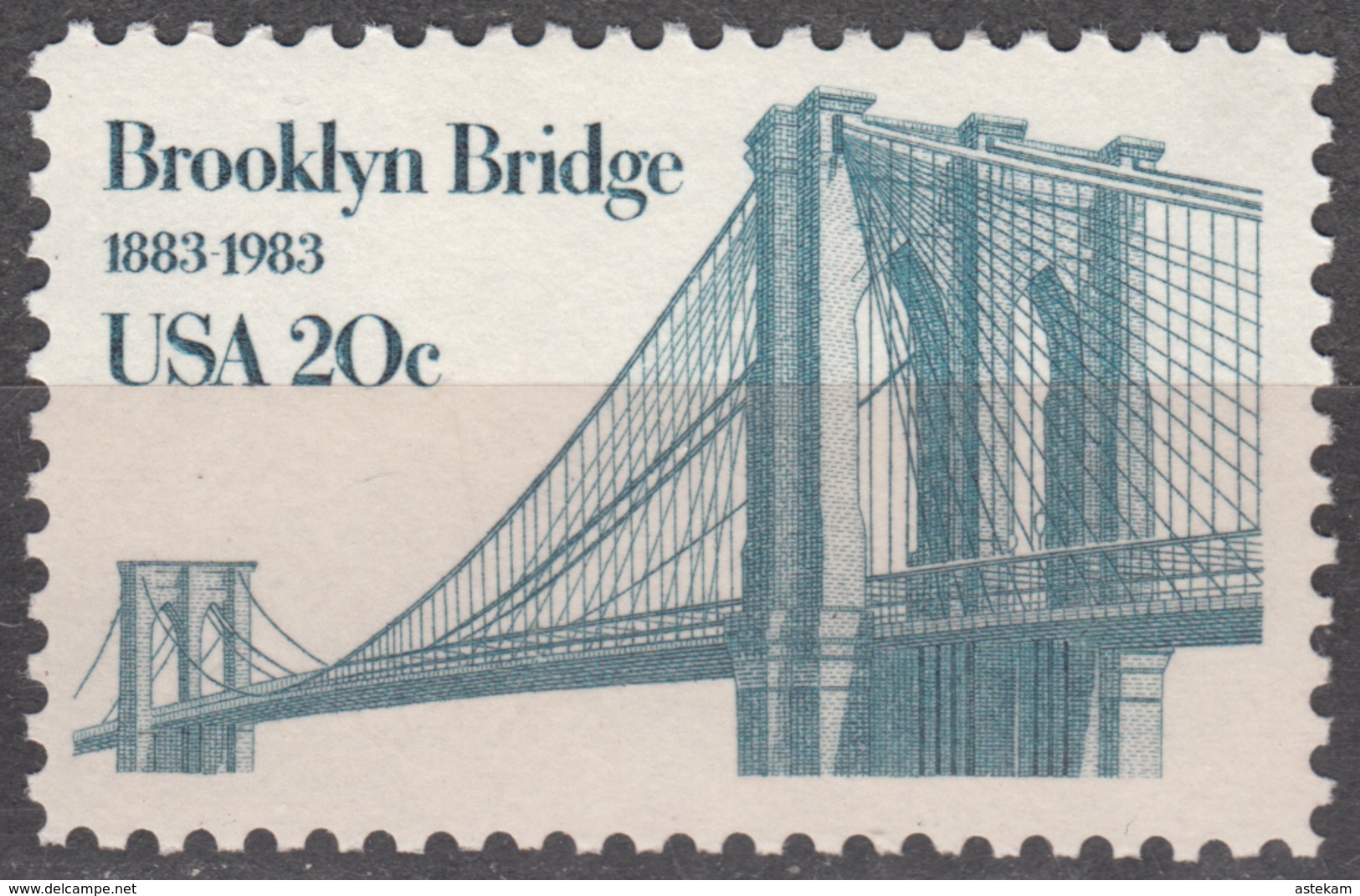 USA 1983, 100 Years BROOKLYN BRIDGE, COMPLETE, MNH SET, GOOD QUALITY, *** - Nuovi