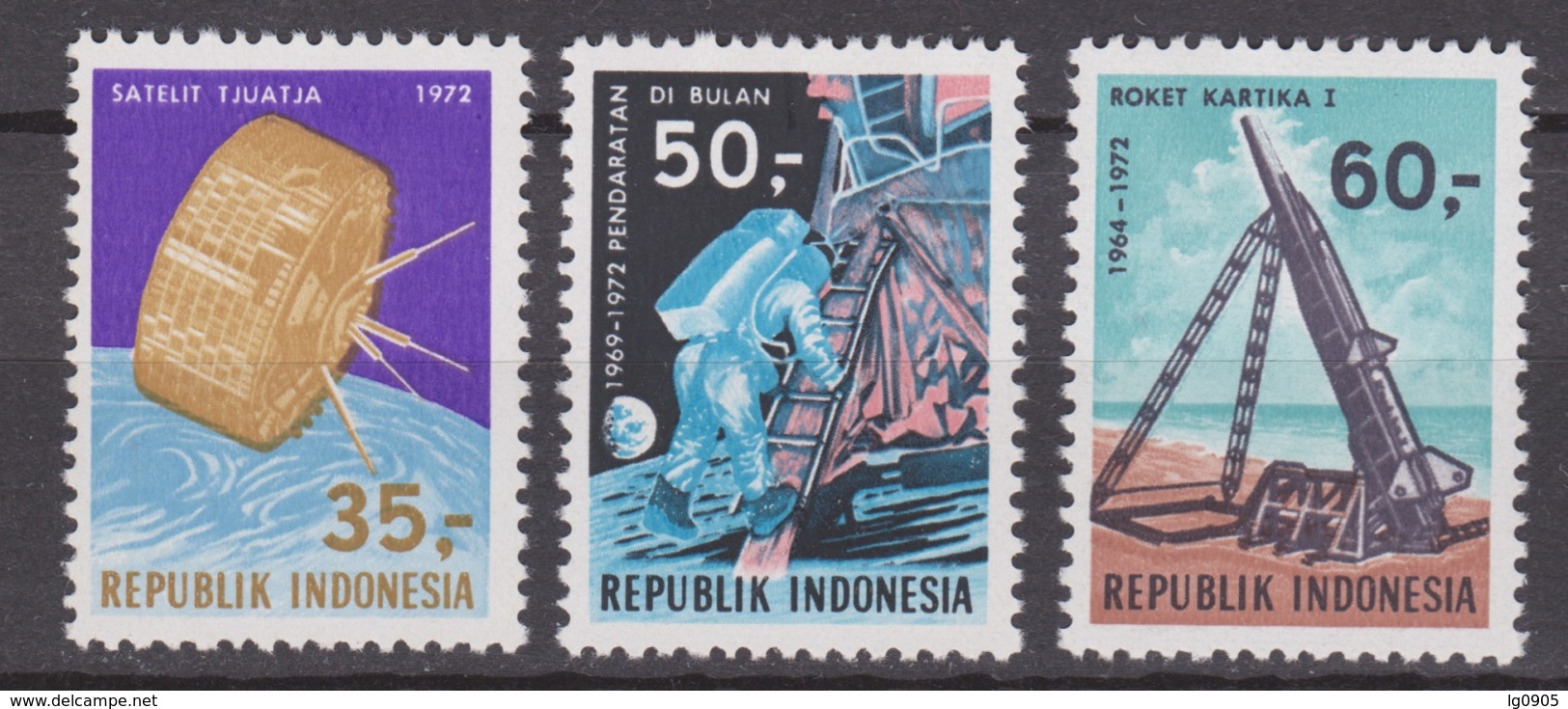 Indonesia Indonesie 716-718 MNH Ruimtevaart Space 1972 ;NOW MANY STAMPS INDONESIA VERY CHEAP - Indonesië