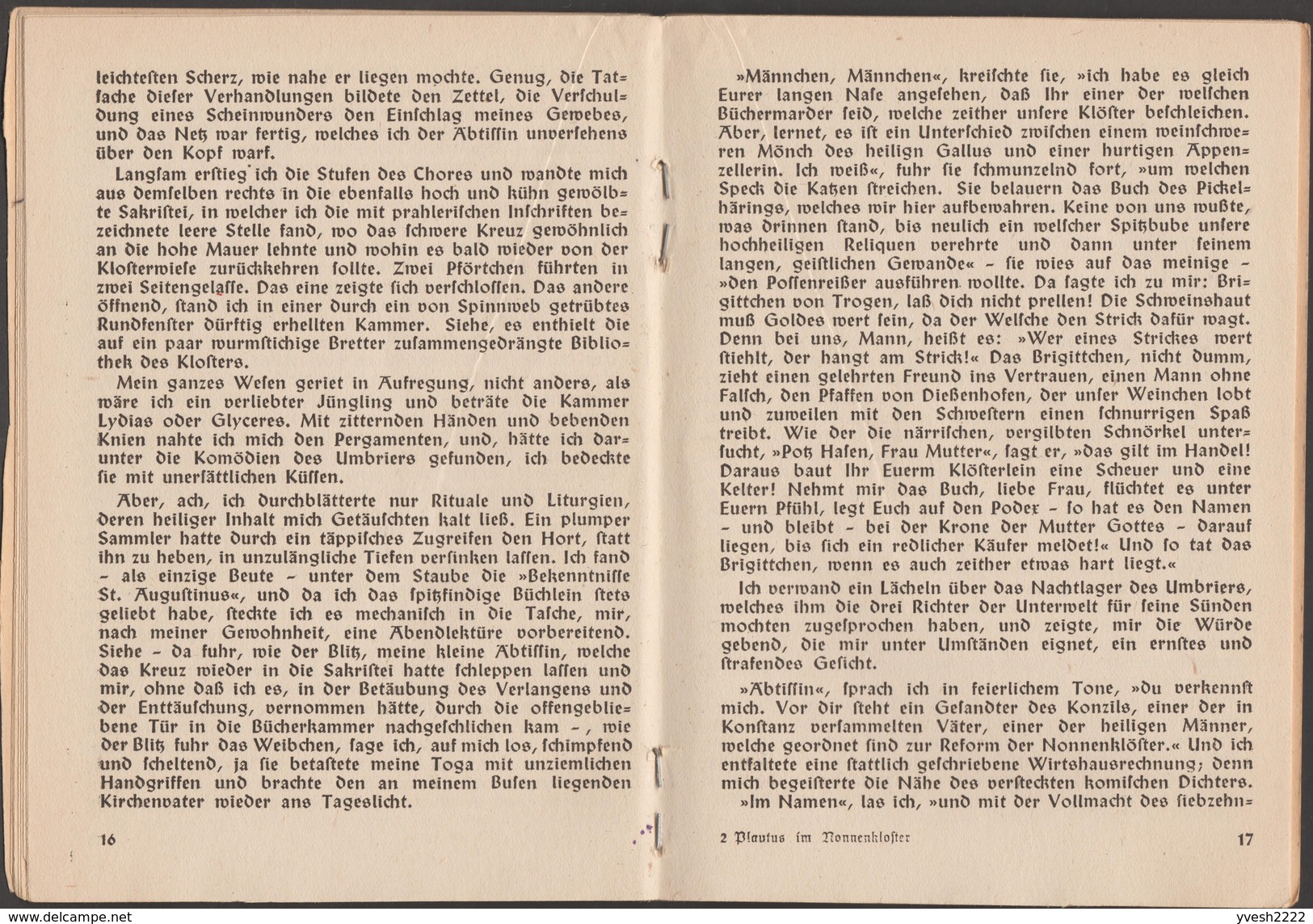 Allemagne 1945. Livret De Franchise, Feldpost. Plaute Au Couvent Des Femmes, Bible Sur La Couverture - Abbeys & Monasteries