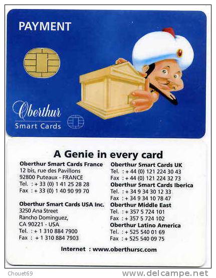 CARTE A PUCE OBERTHUR GENIE PAYMENT - Cartes De Salon Et Démonstration