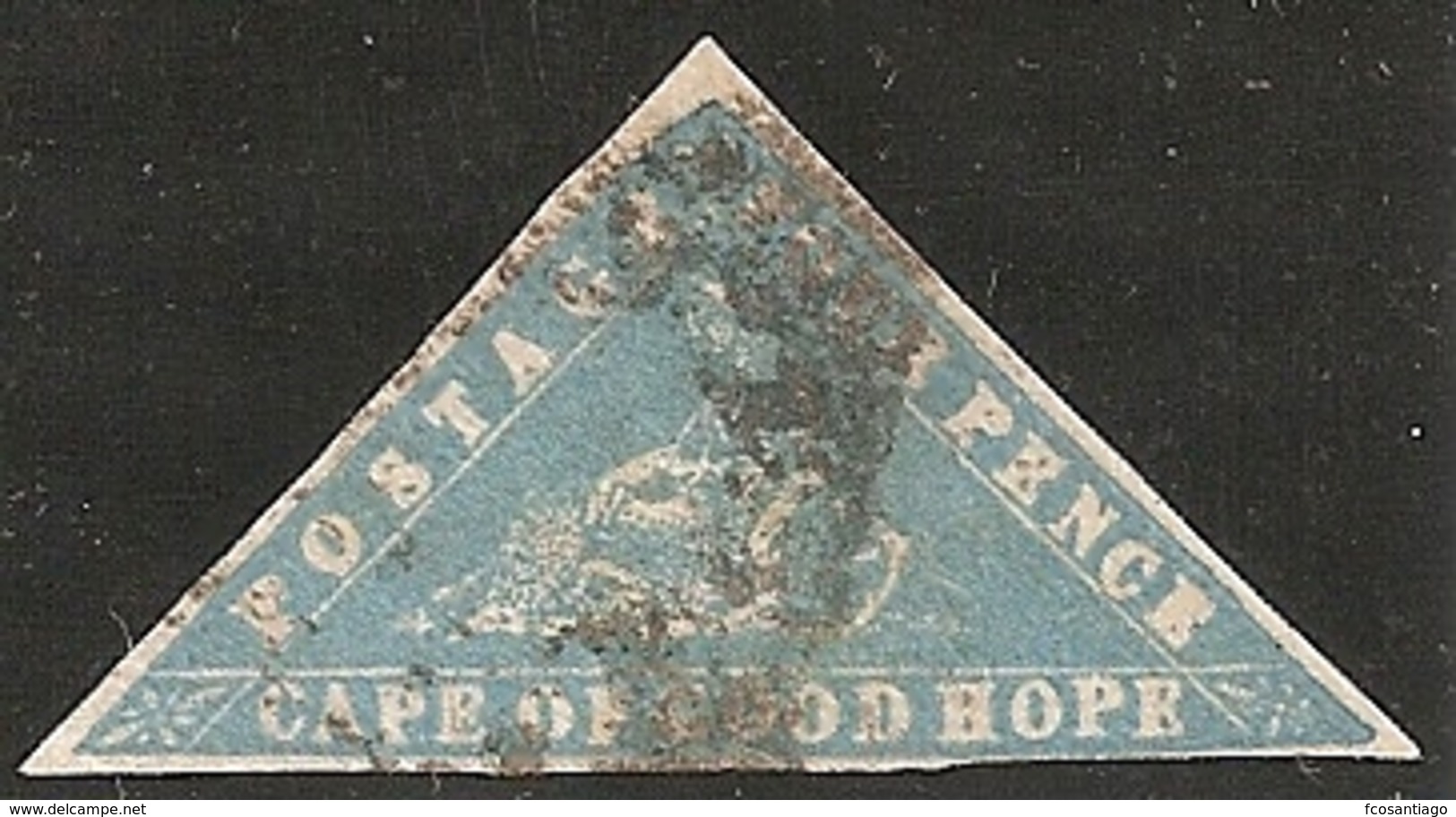 CABO DE BUENA ESPERANZA 1861 - Yvert #13 (Certificado) - VFU - Cape Of Good Hope (1853-1904)