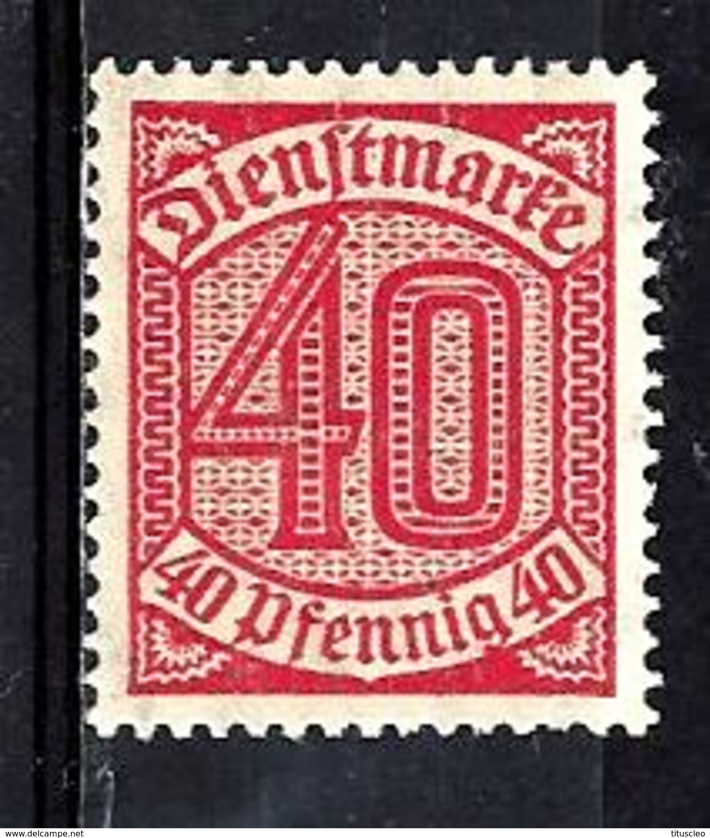 ALLEMAGNE S22** 40p Rouge Carminé - Service