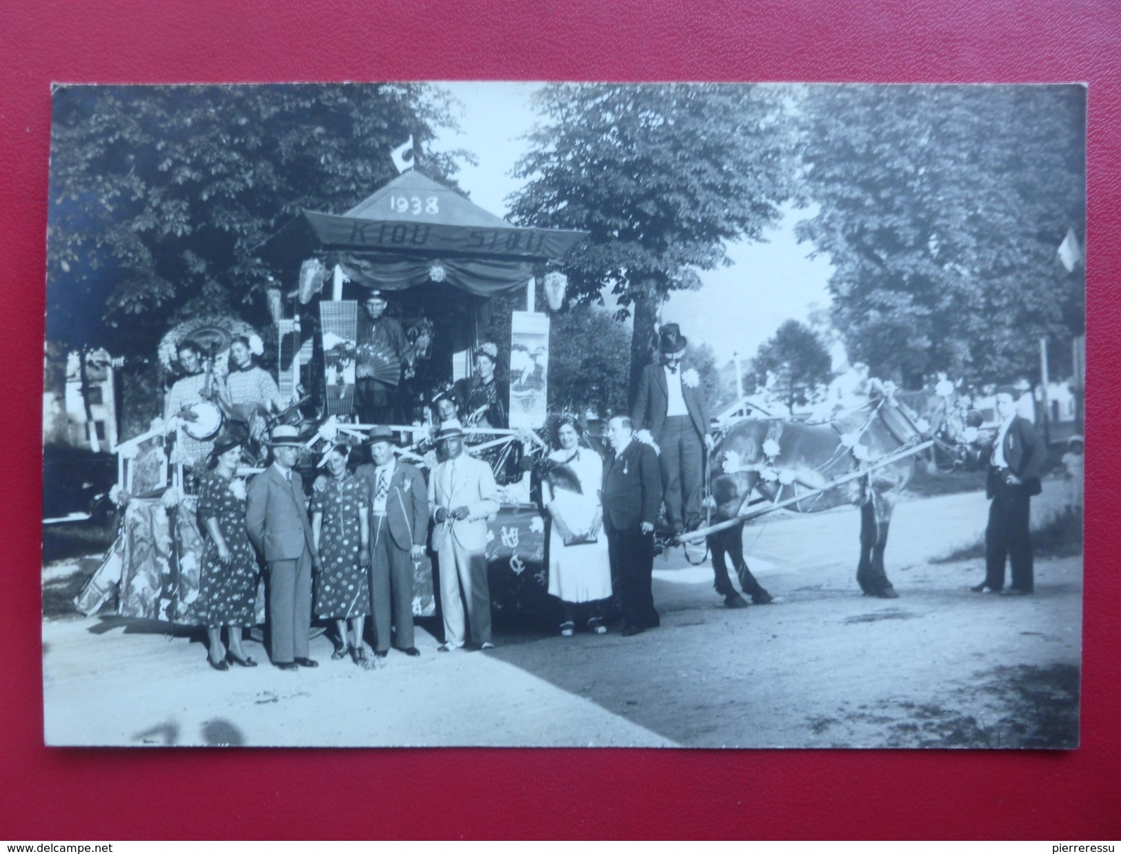 BONNEVILLE CAVALCADE 1938 LA PAGODE KIOU SIOU Devant La Sous Prefecture Archives SIMONE FALLION - Bonneville