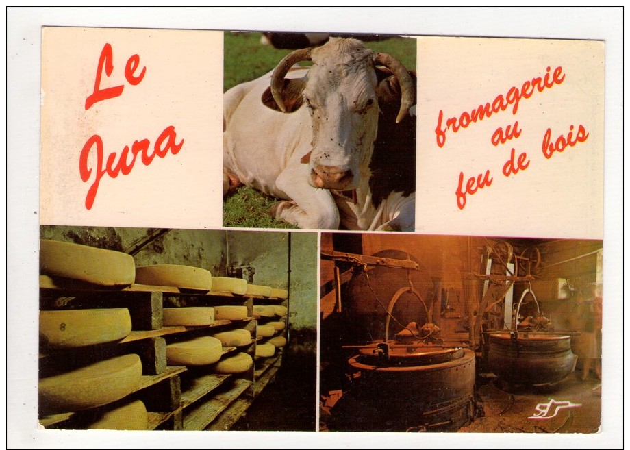 CP 10*15-RIS945-JURA FROMAGERIE AU FEU DE BOIS MULTIVUES 1984 - Other & Unclassified