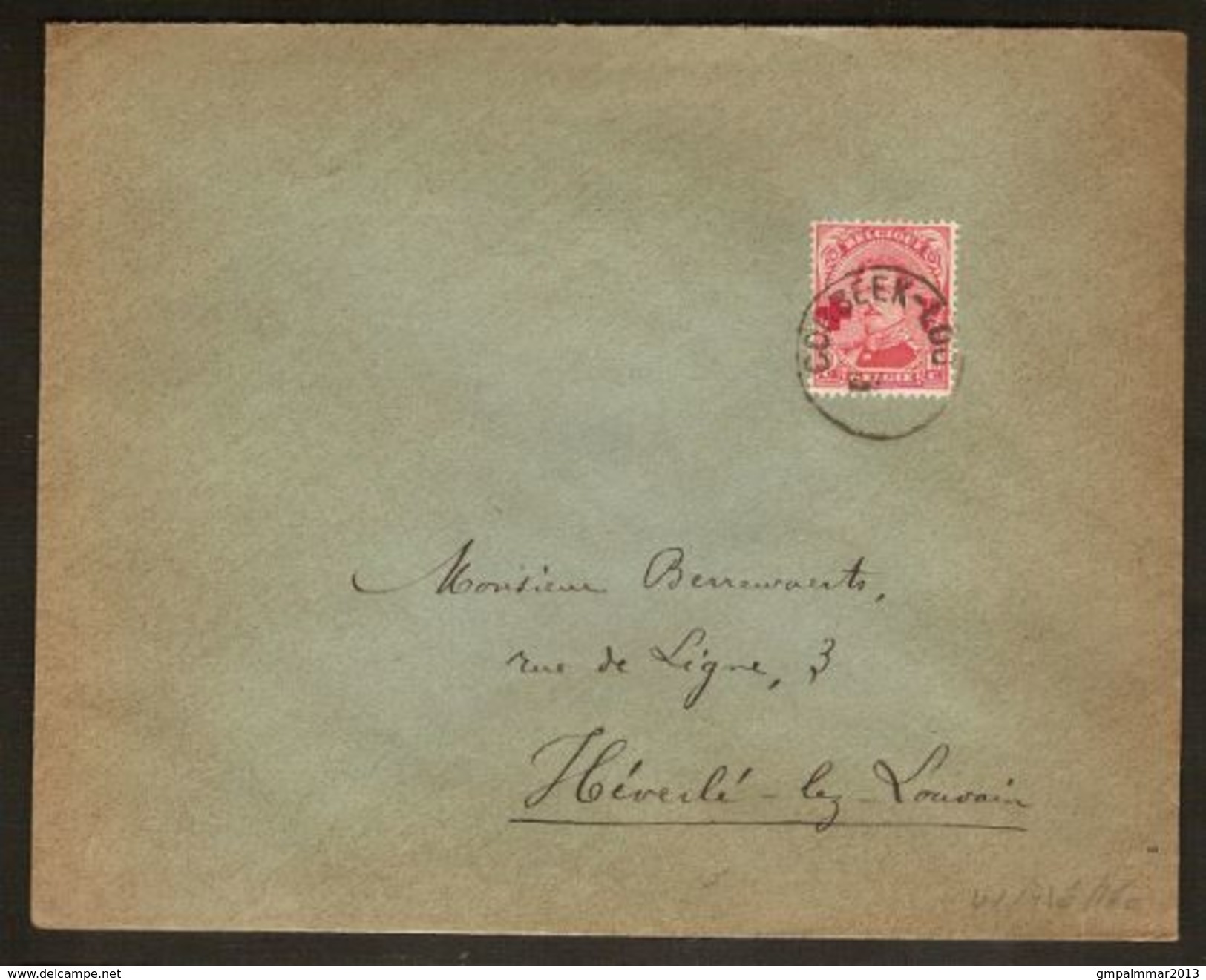 Nr. 153 Op Brief Met Rondstempel CORBEEK - LOO Verstuurd Naar HEVERLEE ; Staat Zie Scan ! - 1918 Red Cross