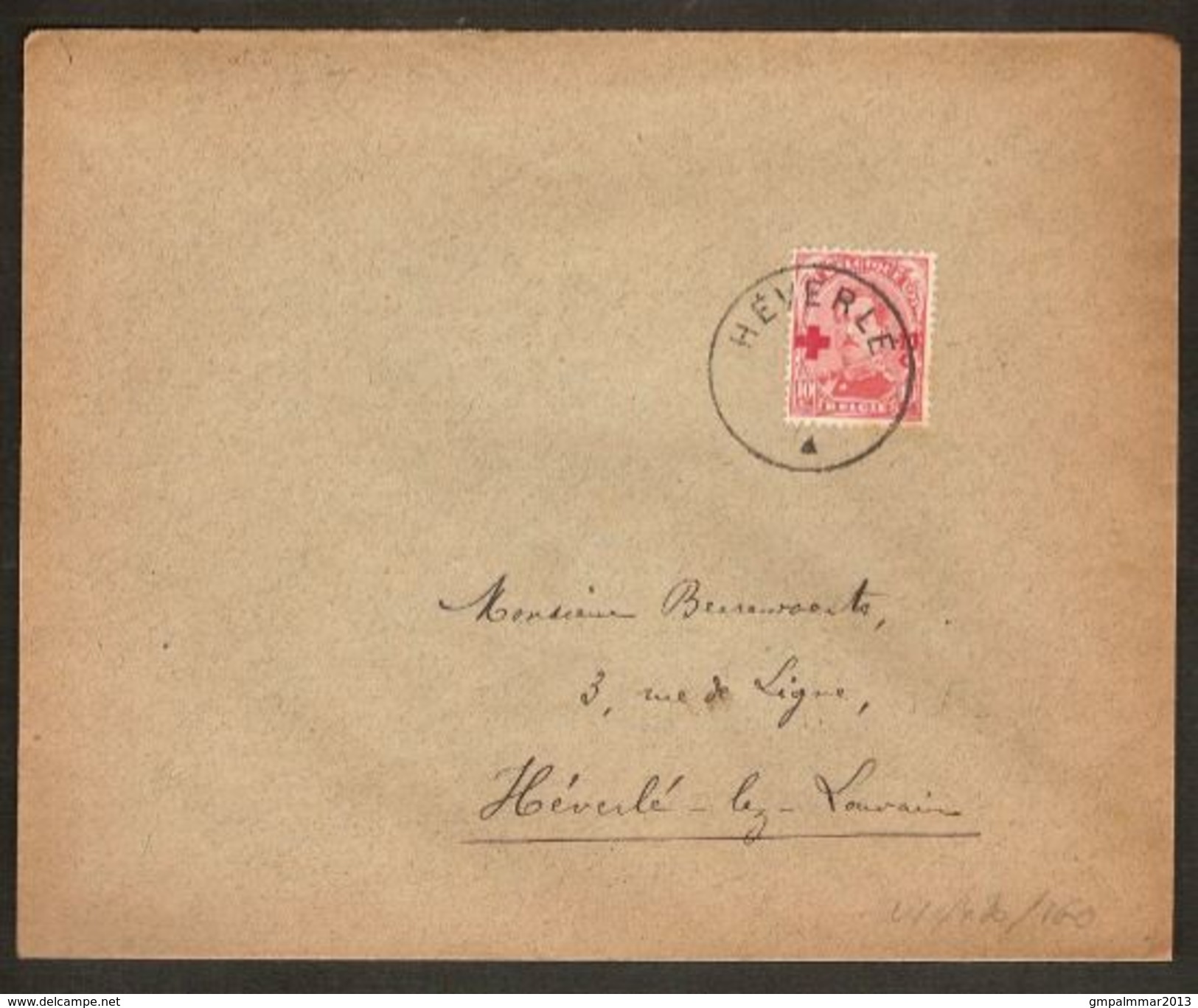 Nr. 153 Op Brief Met Rondstempel HEVERLE Verstuurd Naar HEVERLEE ; Staat Zie Scan ! - 1918 Red Cross