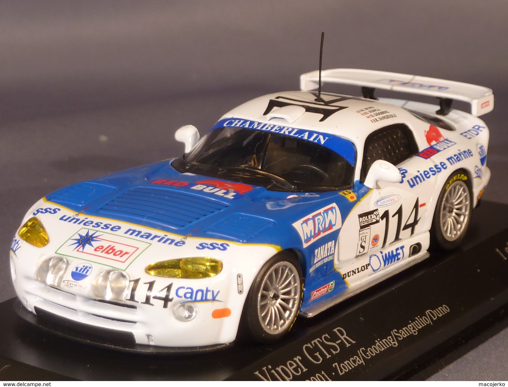 Minichamps 400011414, Dodge Viper GTS-R, 24h Daytona 2001, Zonca - Gooding - Sangiulio - Duno, 1:43 - Minichamps