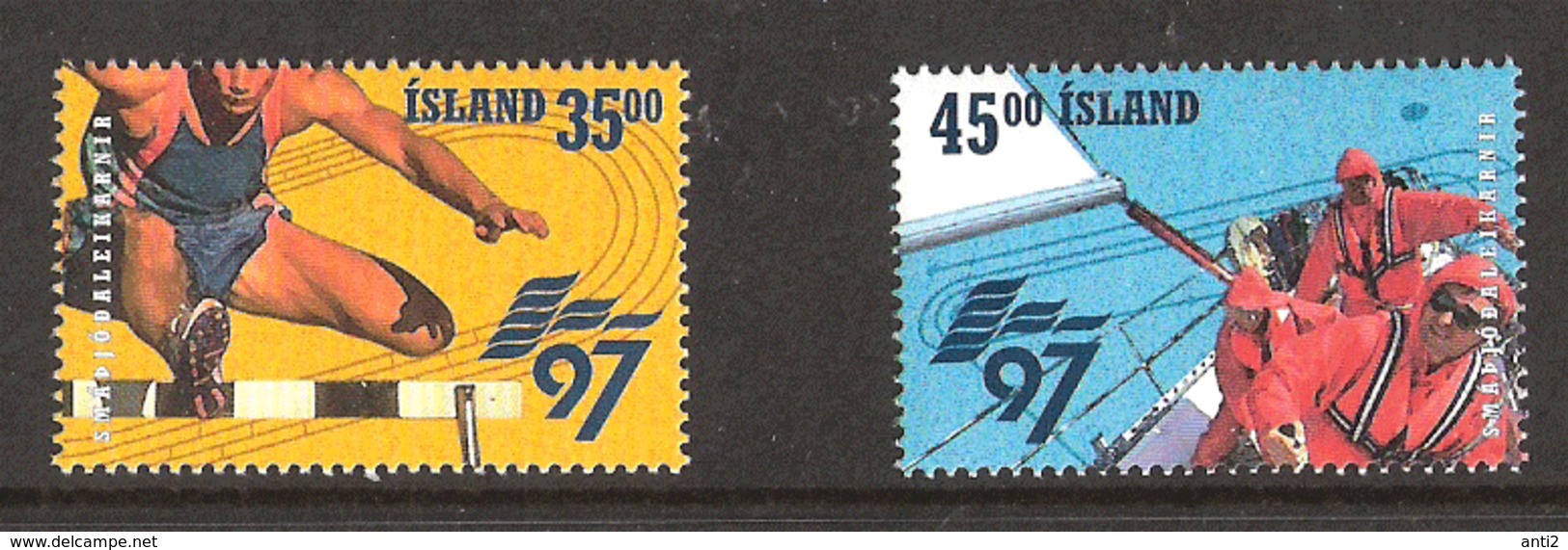 Island Iceland  1997 7. Sport Games Of European Small States, Reykjavík, Hurdles And Sailing  Mi 870-871, MNH(**) - Unused Stamps