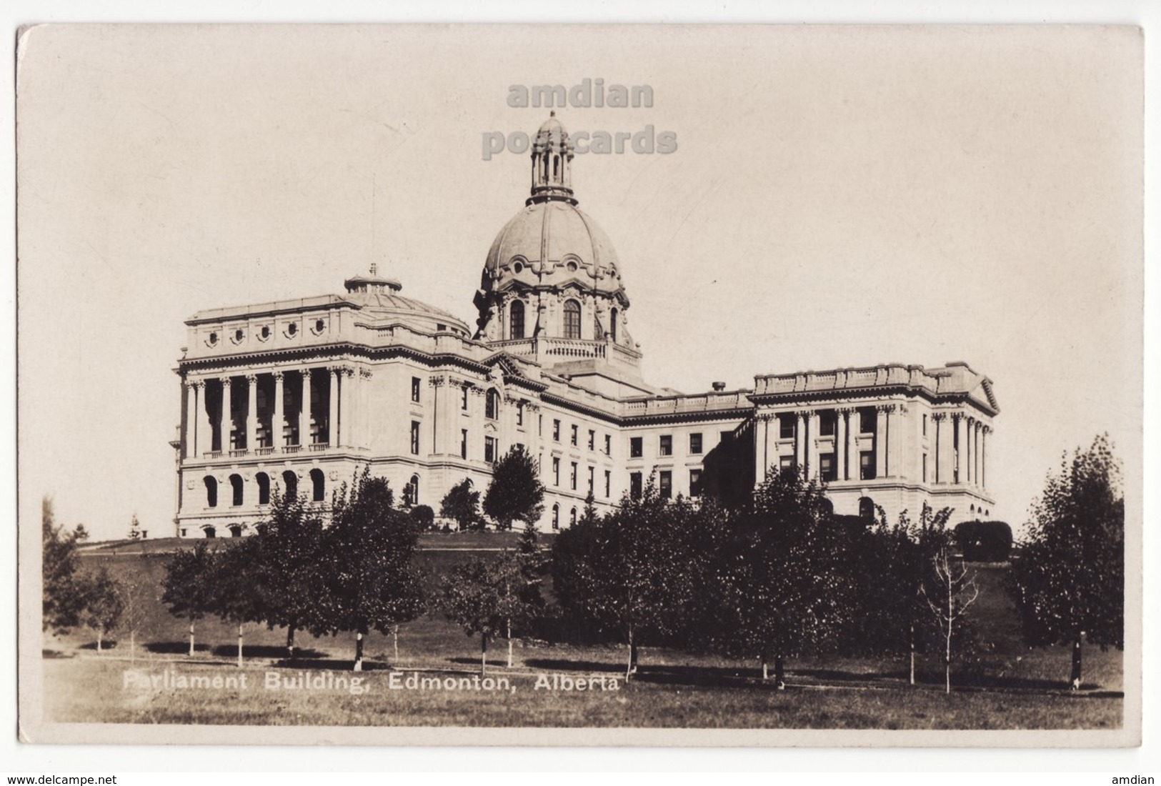 EDMONTON Alberta Canada, PARLIAMENT BUILIDNG C1920-30s Vintage Real Photo Postcard RPPC [6664] - Edmonton