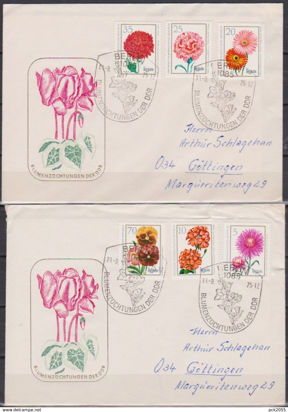 DDR FDC1975 Nr.2070 - 2075  Blumenzüchtungen  (d 4044 ) - Sonstige & Ohne Zuordnung