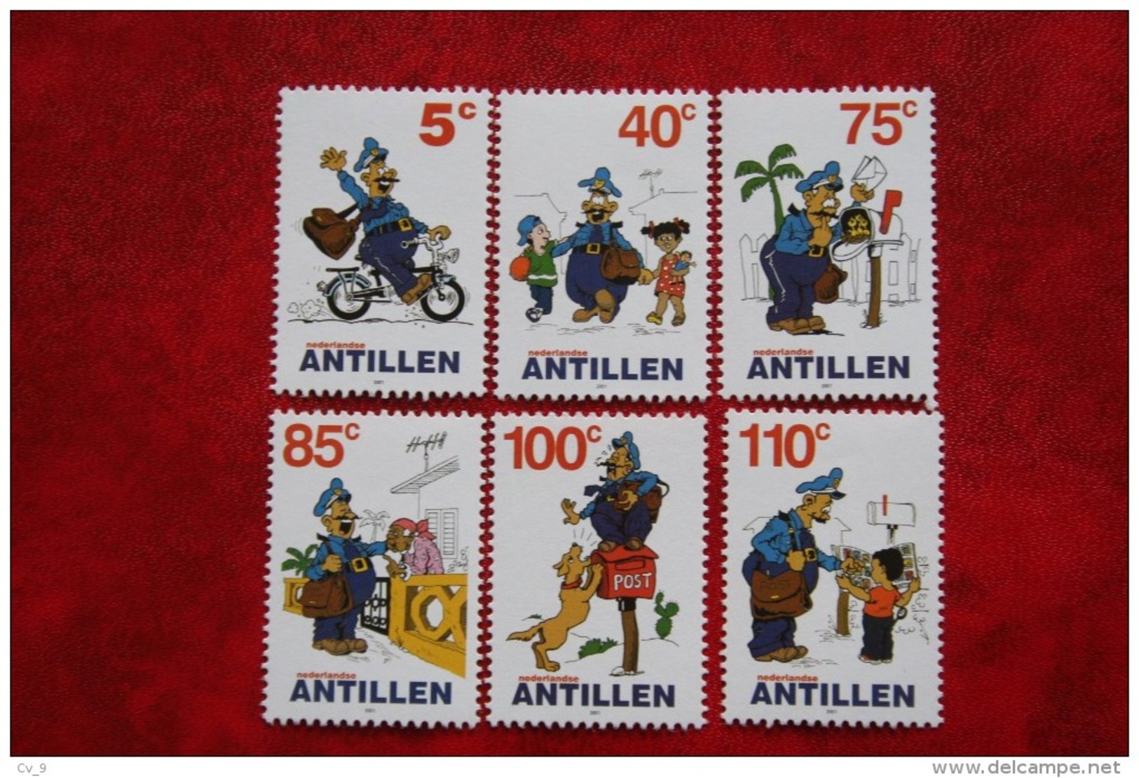 Strippostzegels Cartoons  NVPH 1354-1359 2001 MNH POSTFRIS NEDERLANDSE ANTILLEN  NETHERLANDS ANTILLES - Niederländische Antillen, Curaçao, Aruba