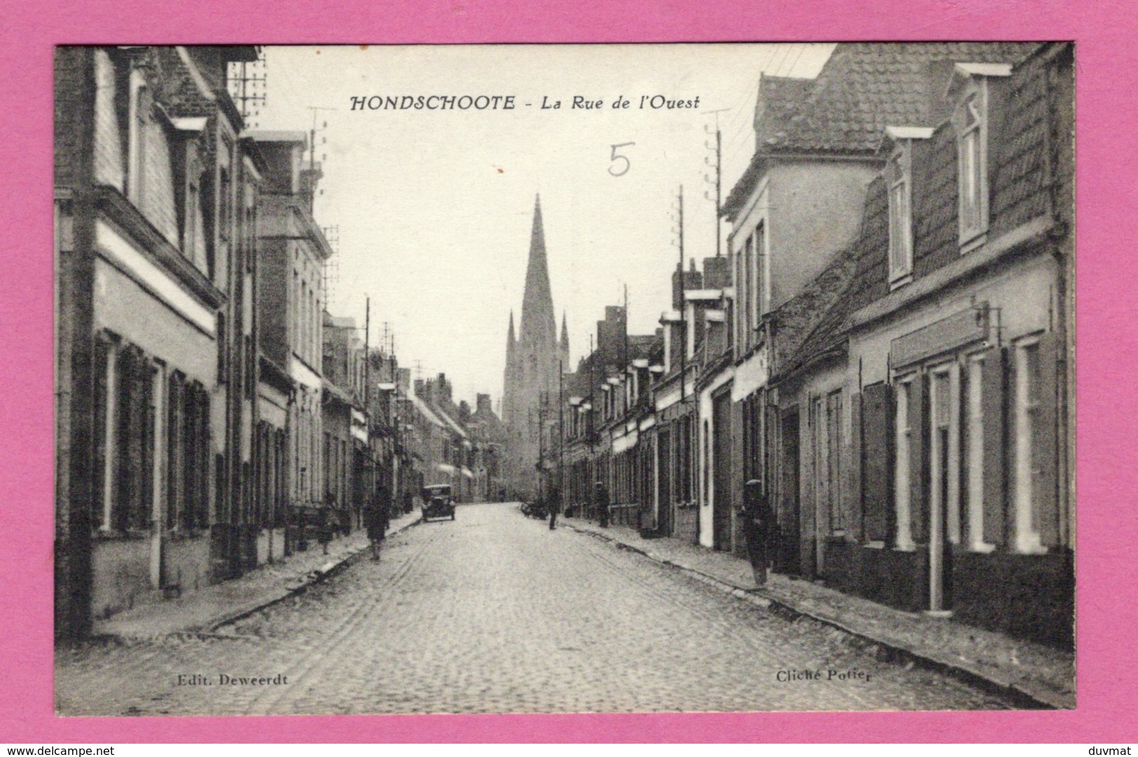 59 Nord Hondschoote La Rue De L ' Ouest ( Format 9x14 ) - Hondshoote