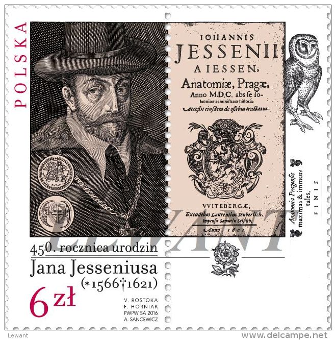 2016.06.22. 450th Anniversary Of The Birth Of John Jessenius (1566-1621) - MNH - Nuovi