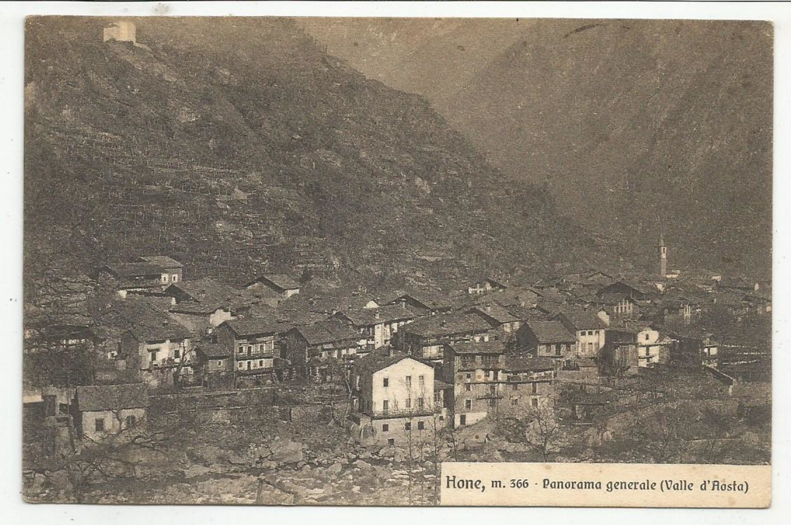 AOSTA (0071) - HONE Panorama Generale - Fp/Vg 1930 - Aosta