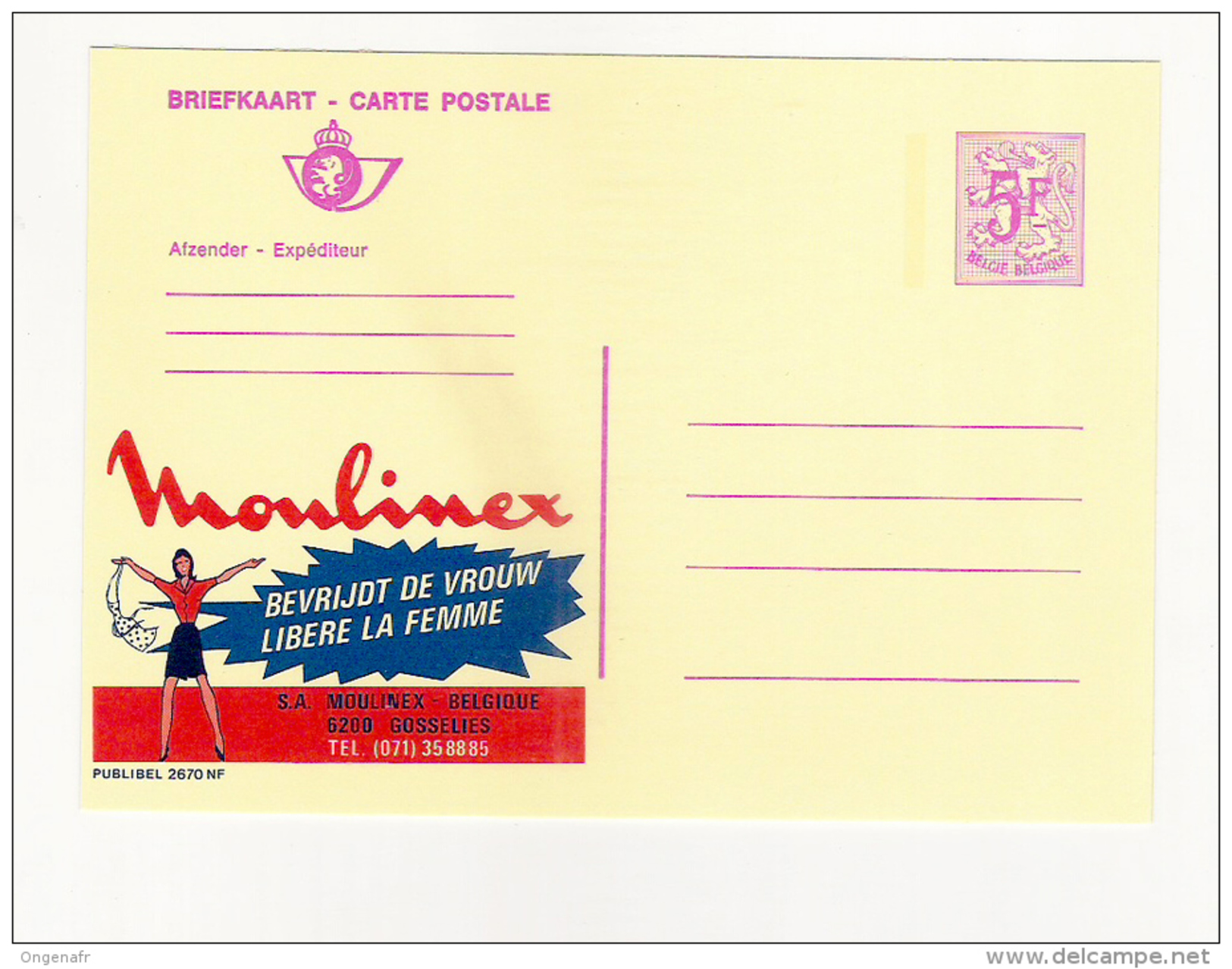 Publibel Neuve N°  2670 (Moulinex Libère La Femme (mon Oeil !!!) - Werbepostkarten
