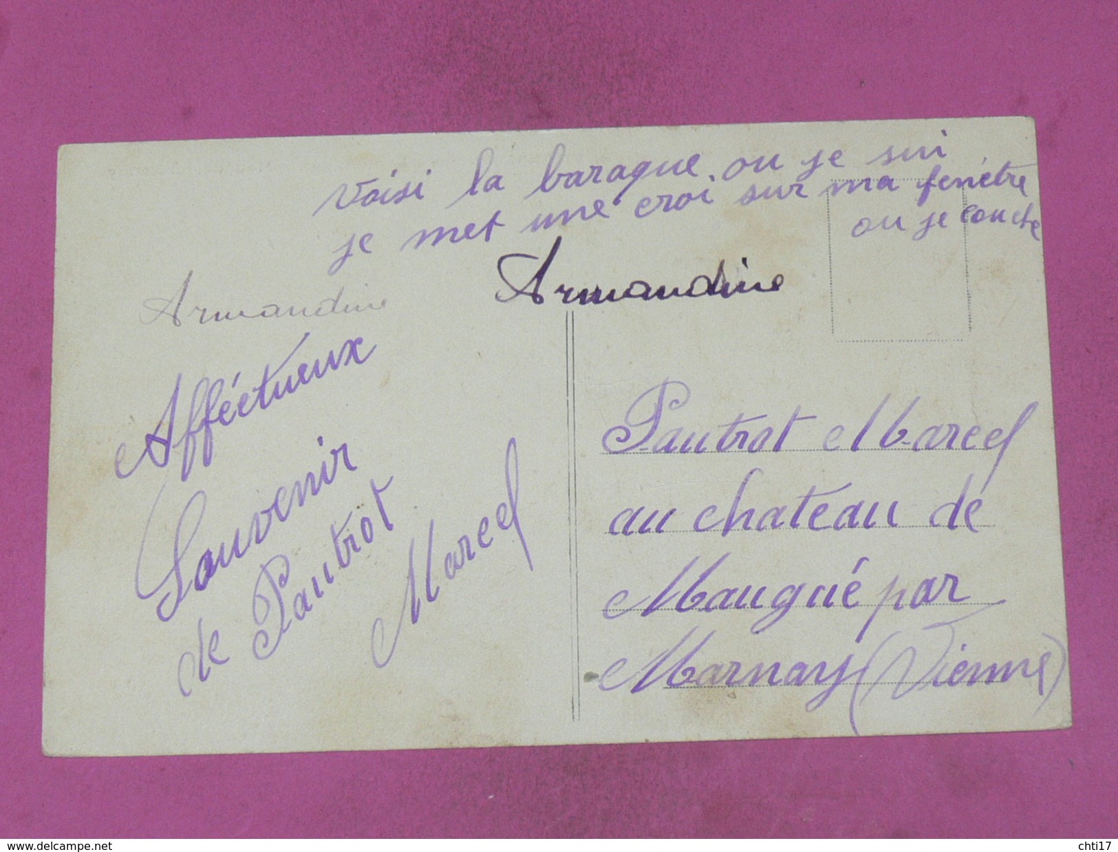 MARNAY   1910  ARDT  POITIERS  / CANTON  VIVONNE   /  CHATEAU DE MAUGUE   EDIT  CIRC  OUI - Otros & Sin Clasificación