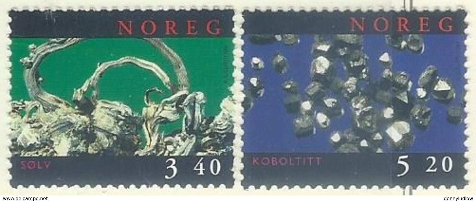 Norway   1998   Sc#1196-7  Minerals Set  MNH**  2016 Scott Value $3.75 - Mineralen