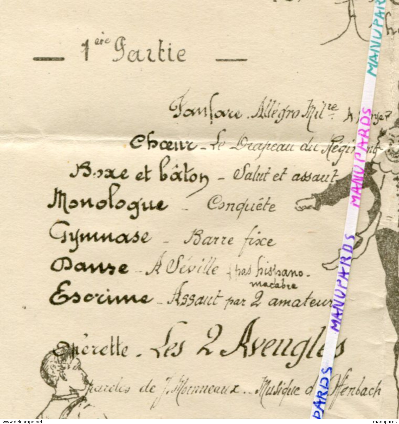 159e RI ( BRIANCON ) / 1892 / PROGRAMME FETE DE L' ANNIVERSAIRE DE LA REMISE DU DRAPEAU / 159e REGIMENT D' INFANTERIE