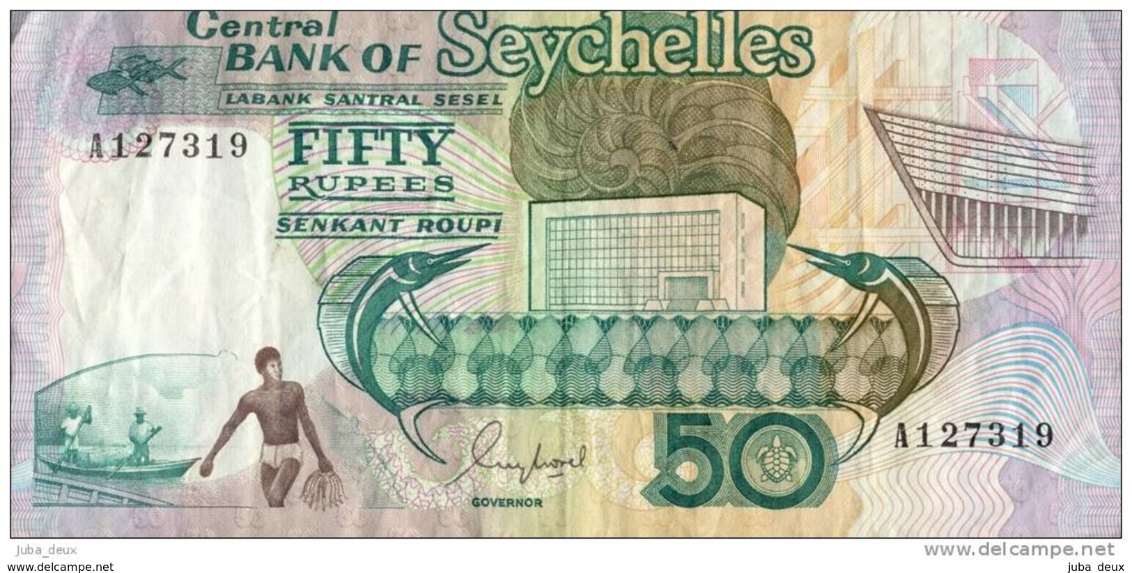 Seychelles .  50 Rupees .  P. 34 . - Seychellen