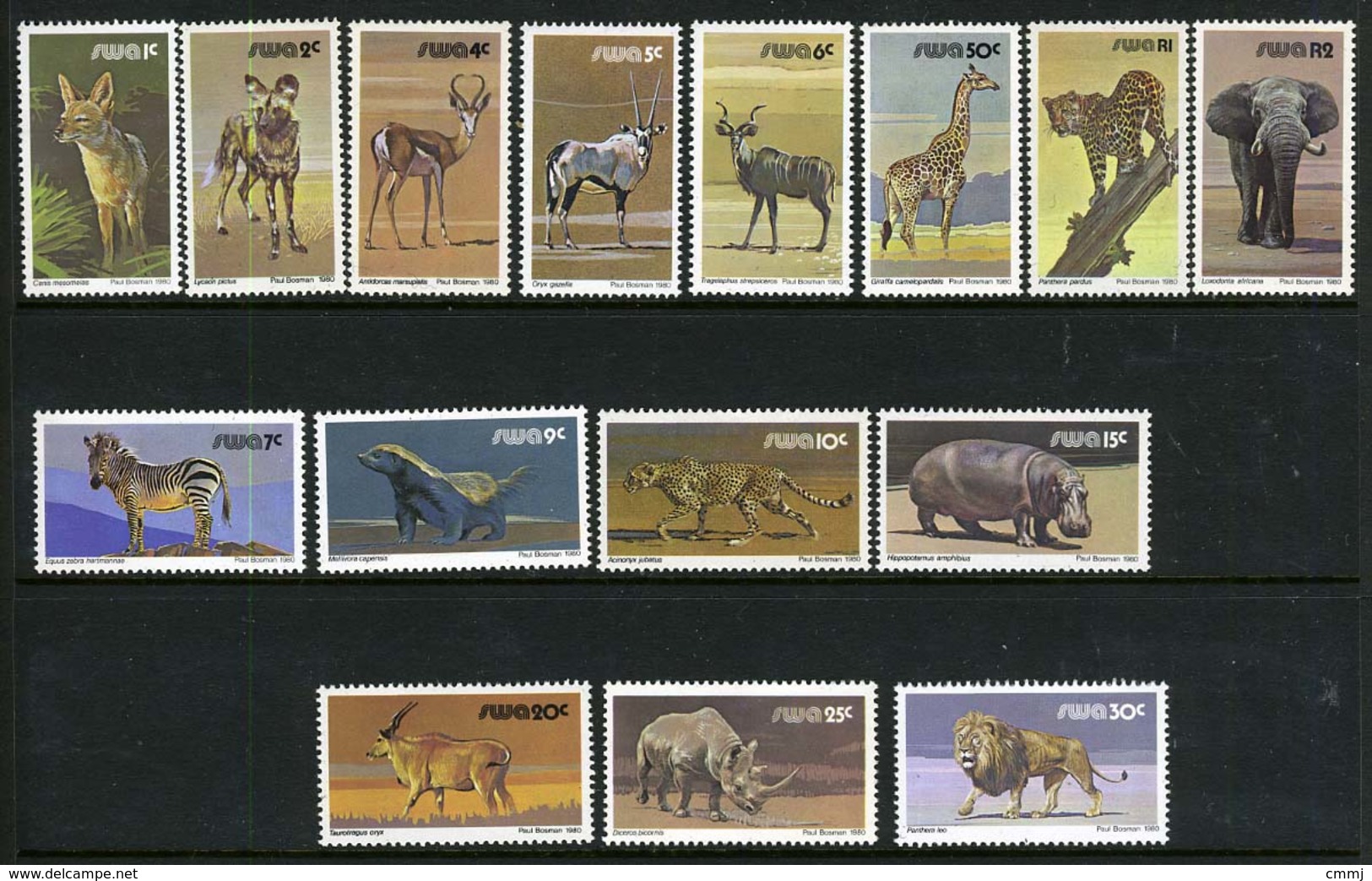 1980/1989 - SWA -  Catg. Mi. 476/477+479/492+484/492 - NH - (CAT85635.13) - Namibia (1990- ...)