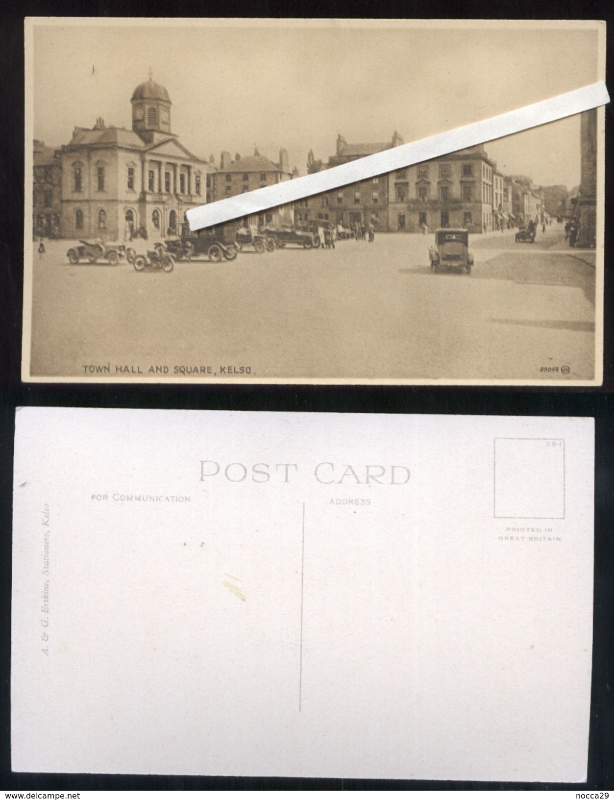 KELSO - TOWN HALL AND SQUARE - CIRCA 1900 - Roxburghshire