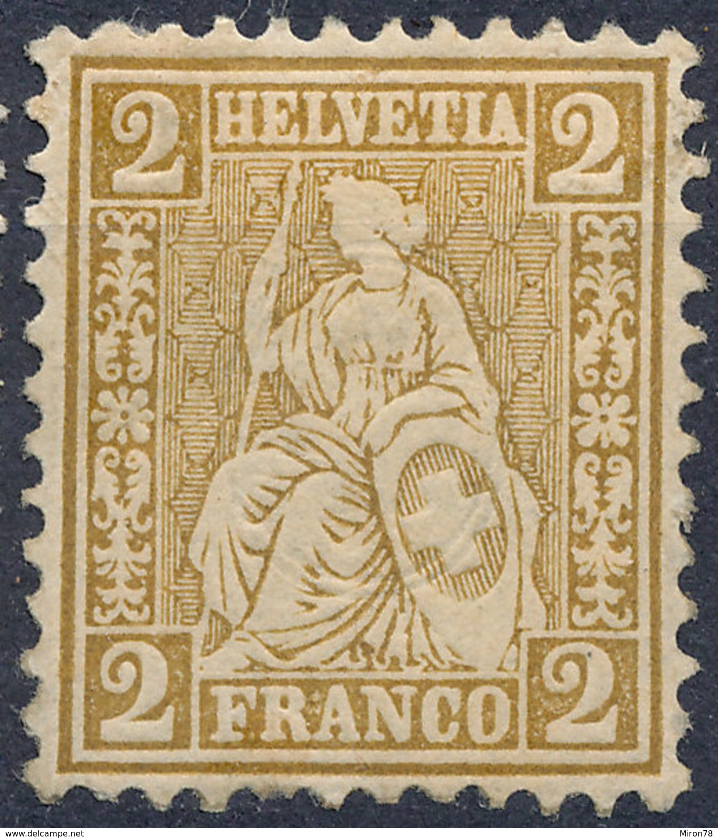 Stamp Switzerland 1881 2c Mint Lot#8 - Neufs