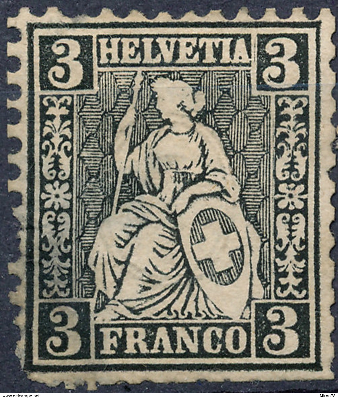 Stamp Switzerland 1862-64 3c Mint Lot#16 - Neufs