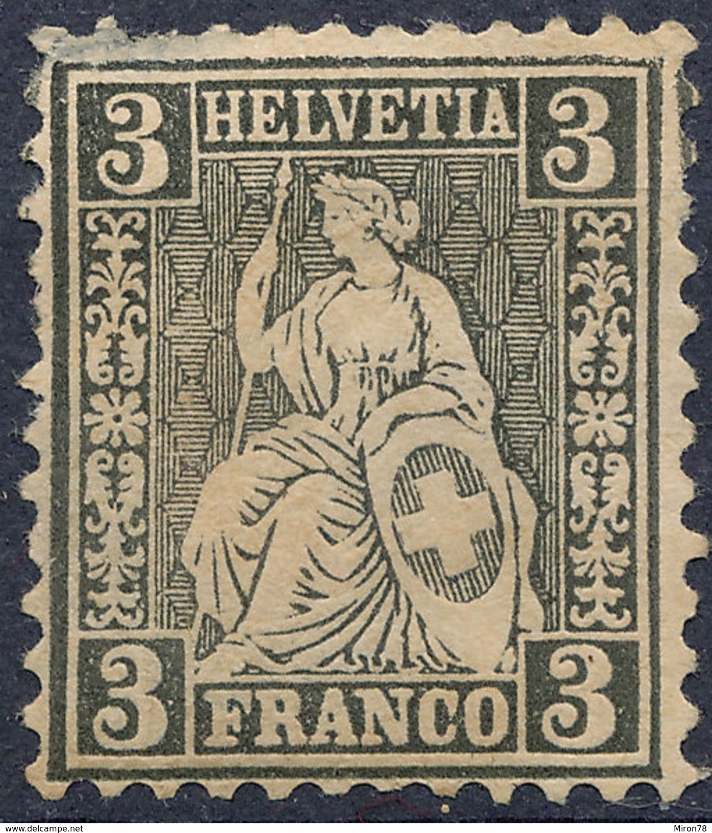 Stamp Switzerland 1862-64 3c Mint Lot#19 - Nuovi