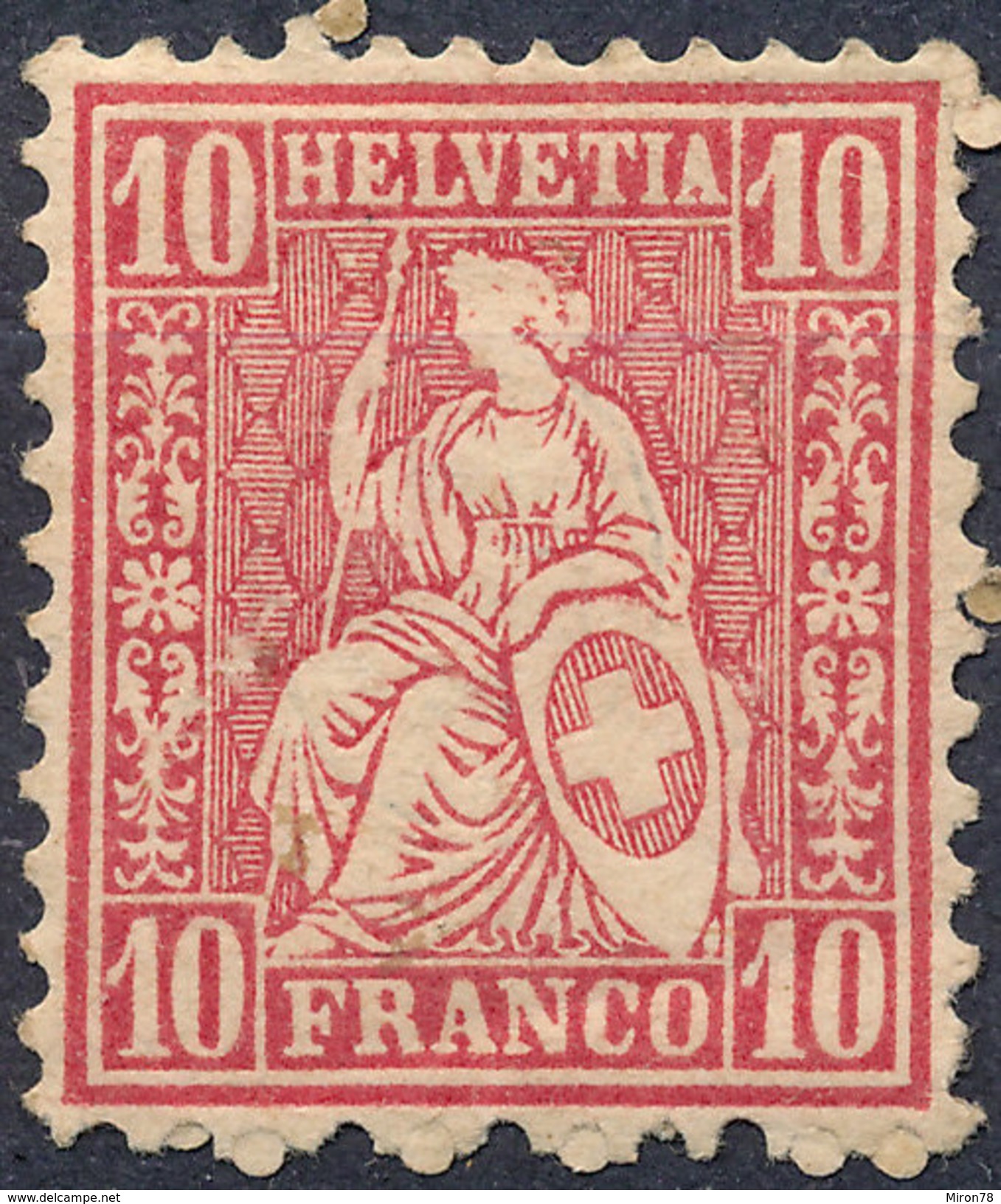 Stamp Switzerland 1867  10c Mint Lot#39 - Ungebraucht