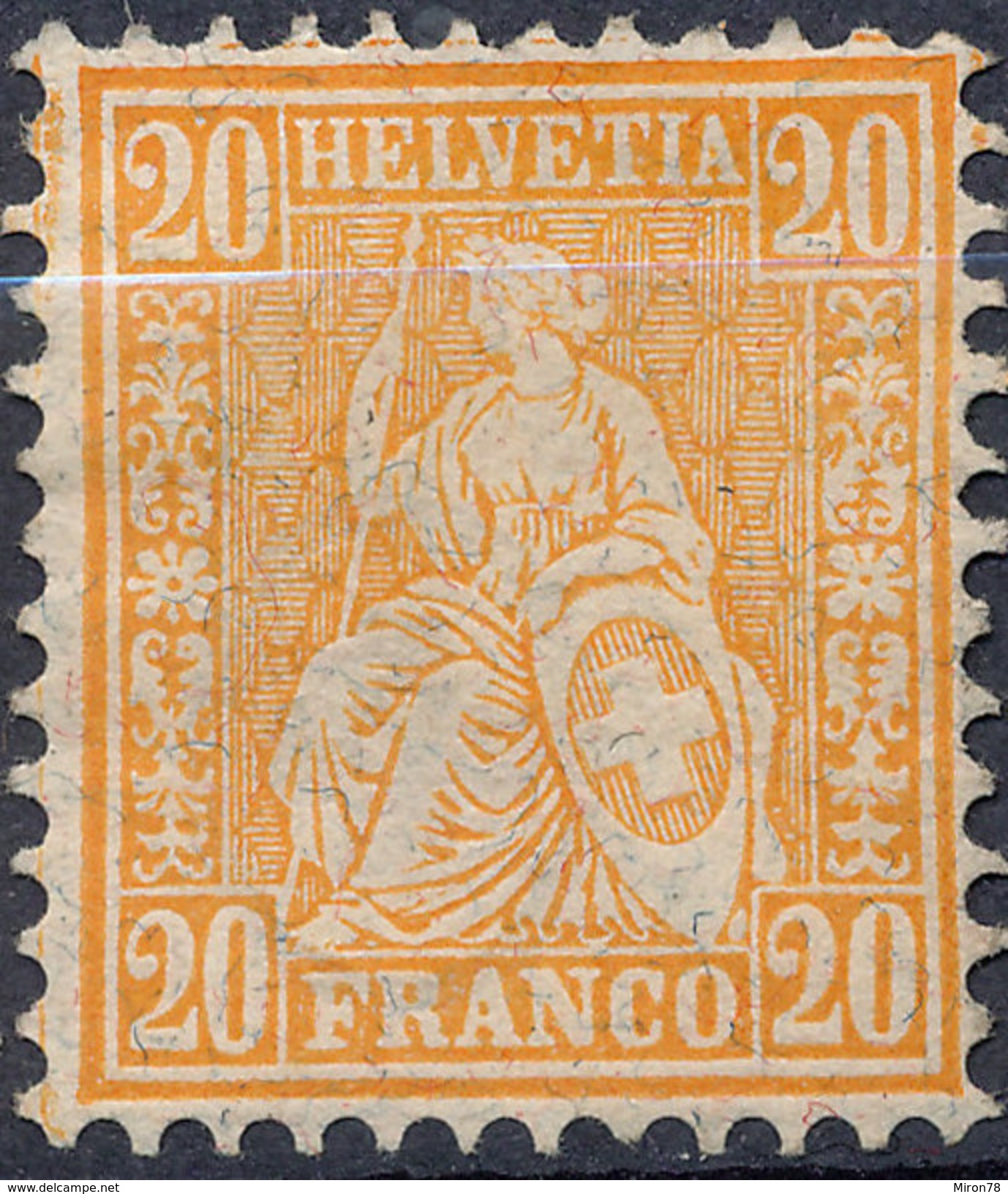 Stamp Switzerland 1862-1881  10c Mint Lot#52 - Ungebraucht