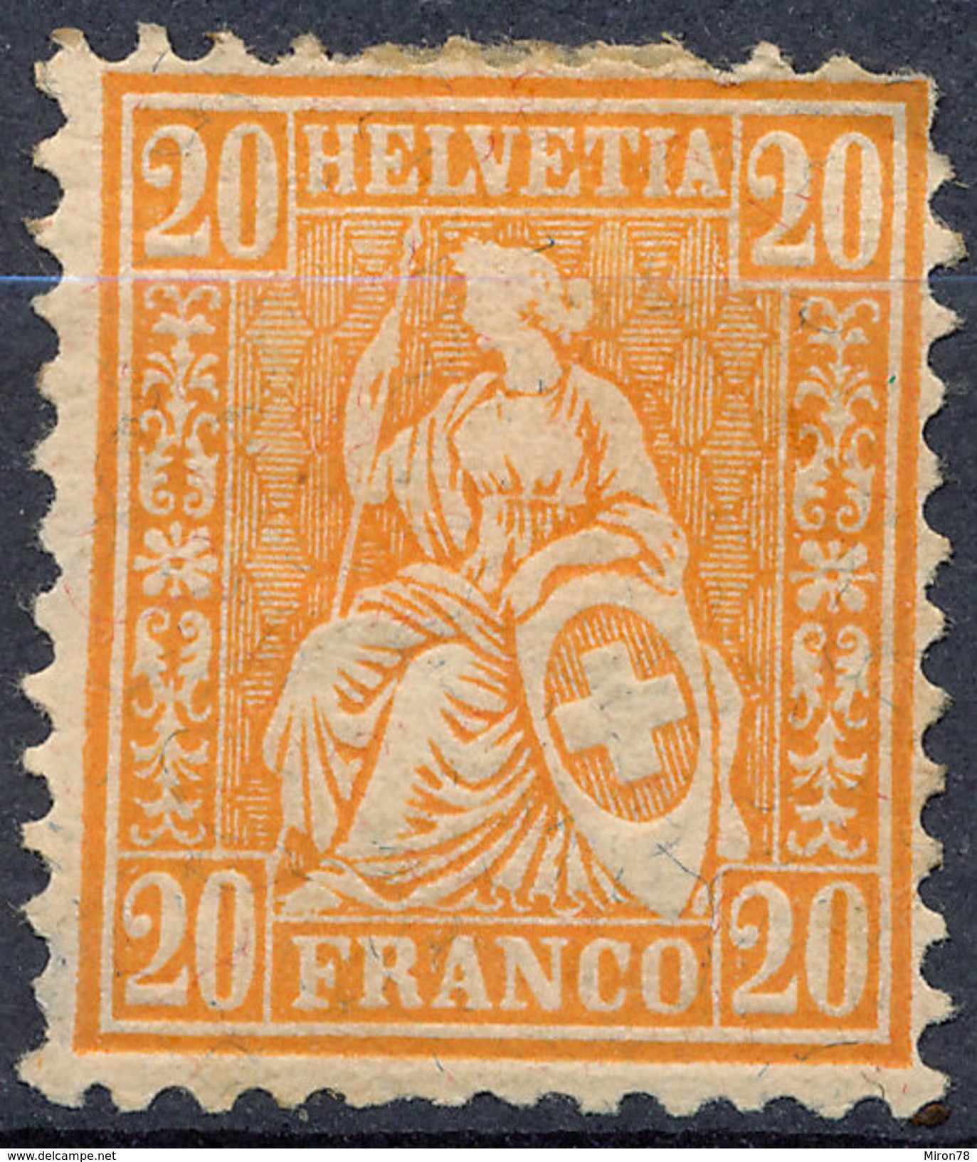 Stamp Switzerland 1881  20c Mint Lot#60 - Ungebraucht