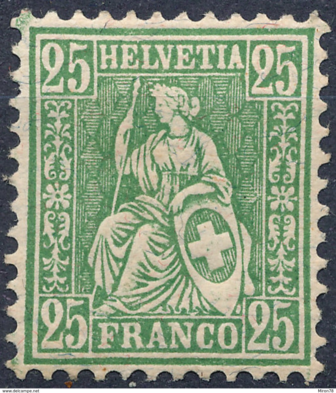 Stamp Switzerland 1881  25c Mint Lot#61 - Ungebraucht
