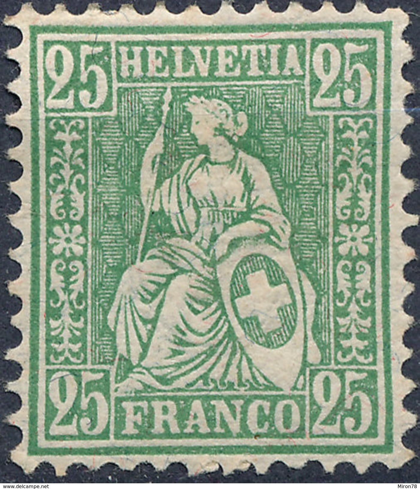 Stamp Switzerland 1881  25c Mint Lot#63 - Neufs