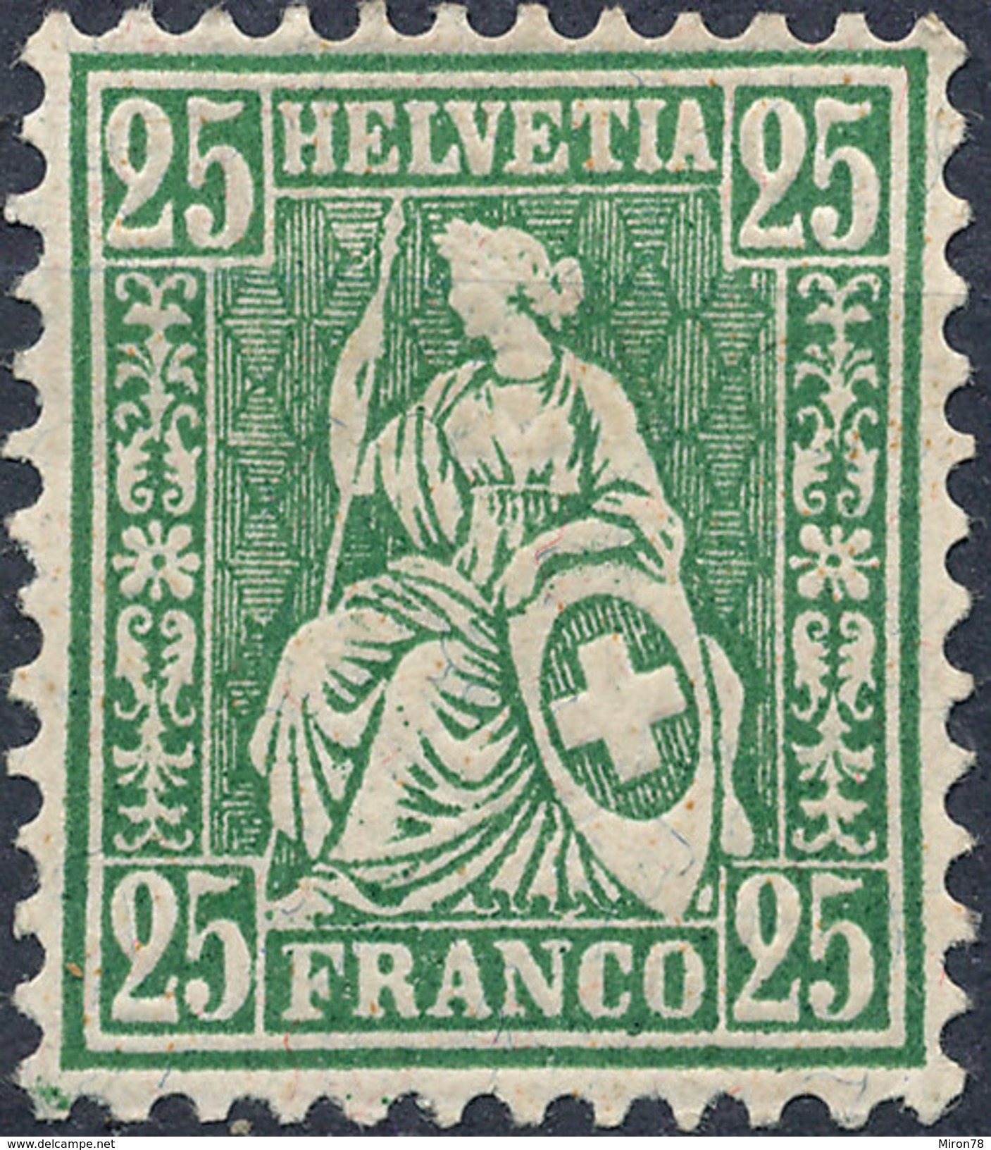 Stamp Switzerland 1881  25c Mint Lot#68 - Nuovi