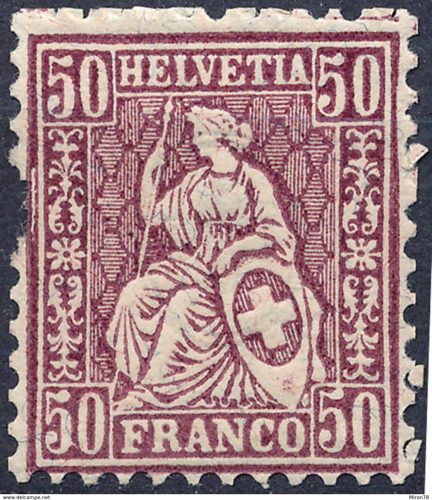 Stamp Switzerland 1881  50c Mint Lot#84 - Ungebraucht