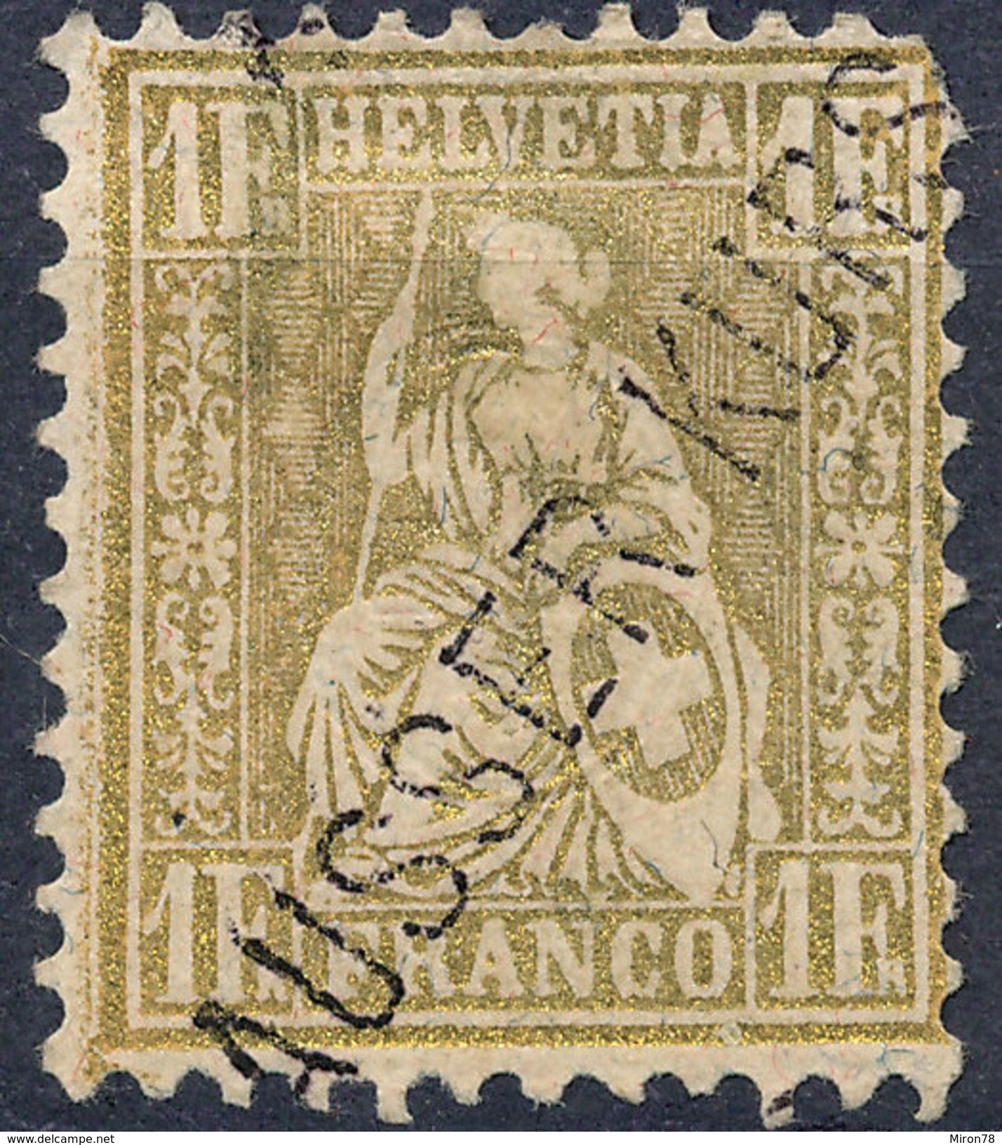 Stamp Switzerland 1862-1881  1fr Mint Lot#87 - Ungebraucht