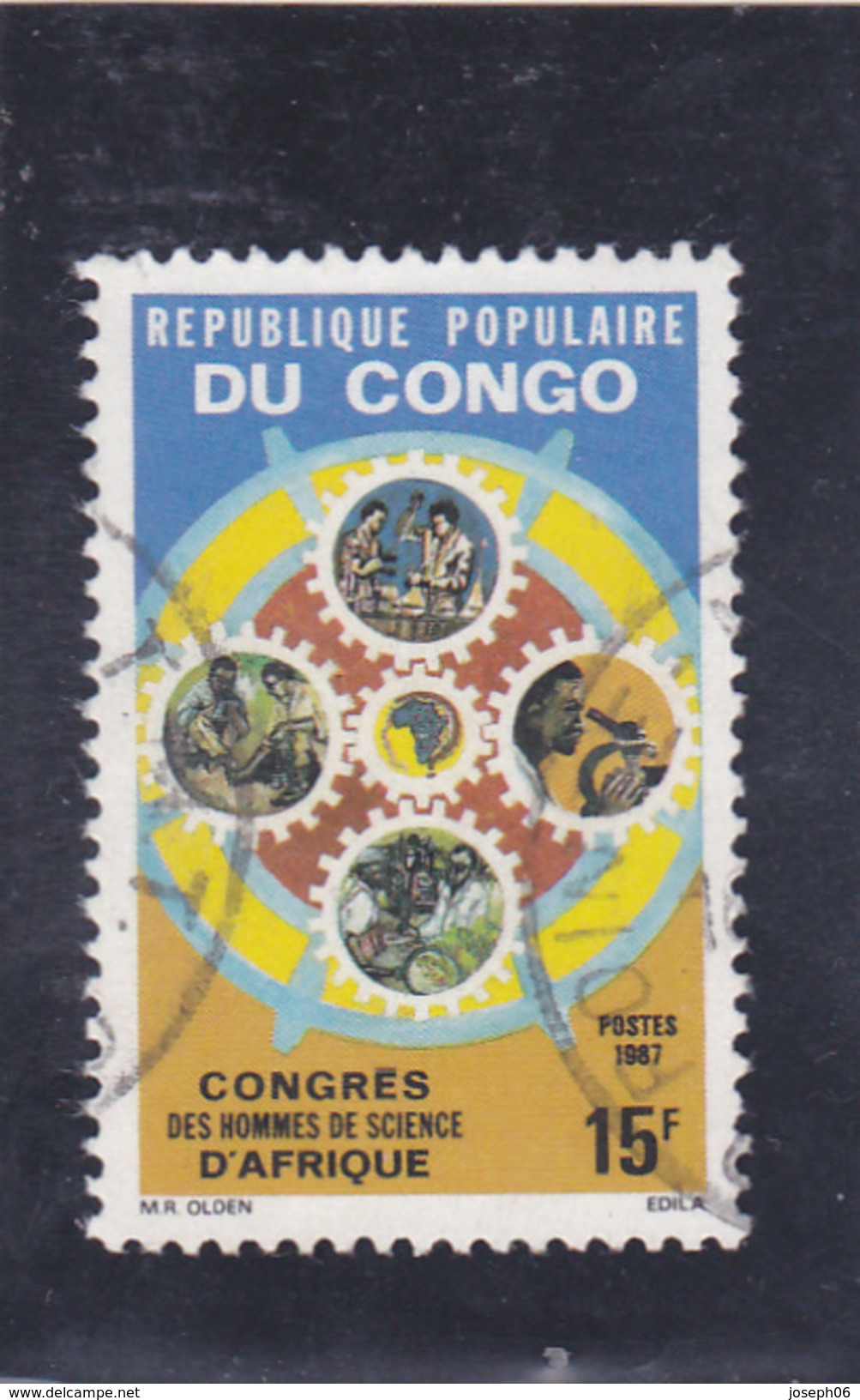 CONGO  1987  Y. T. N° 803  Oblitéré  Frais De Gestion Compris - Usados