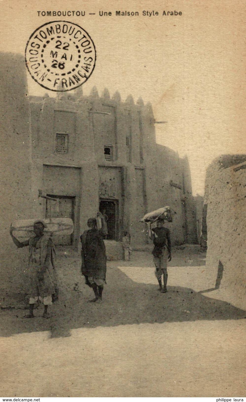 MALI- TOMBOUCTOU.- Une Maison Style Arabe  MALI Timboektoe SOUDAN FRANCAIS 22 MAI 1926 - Malí