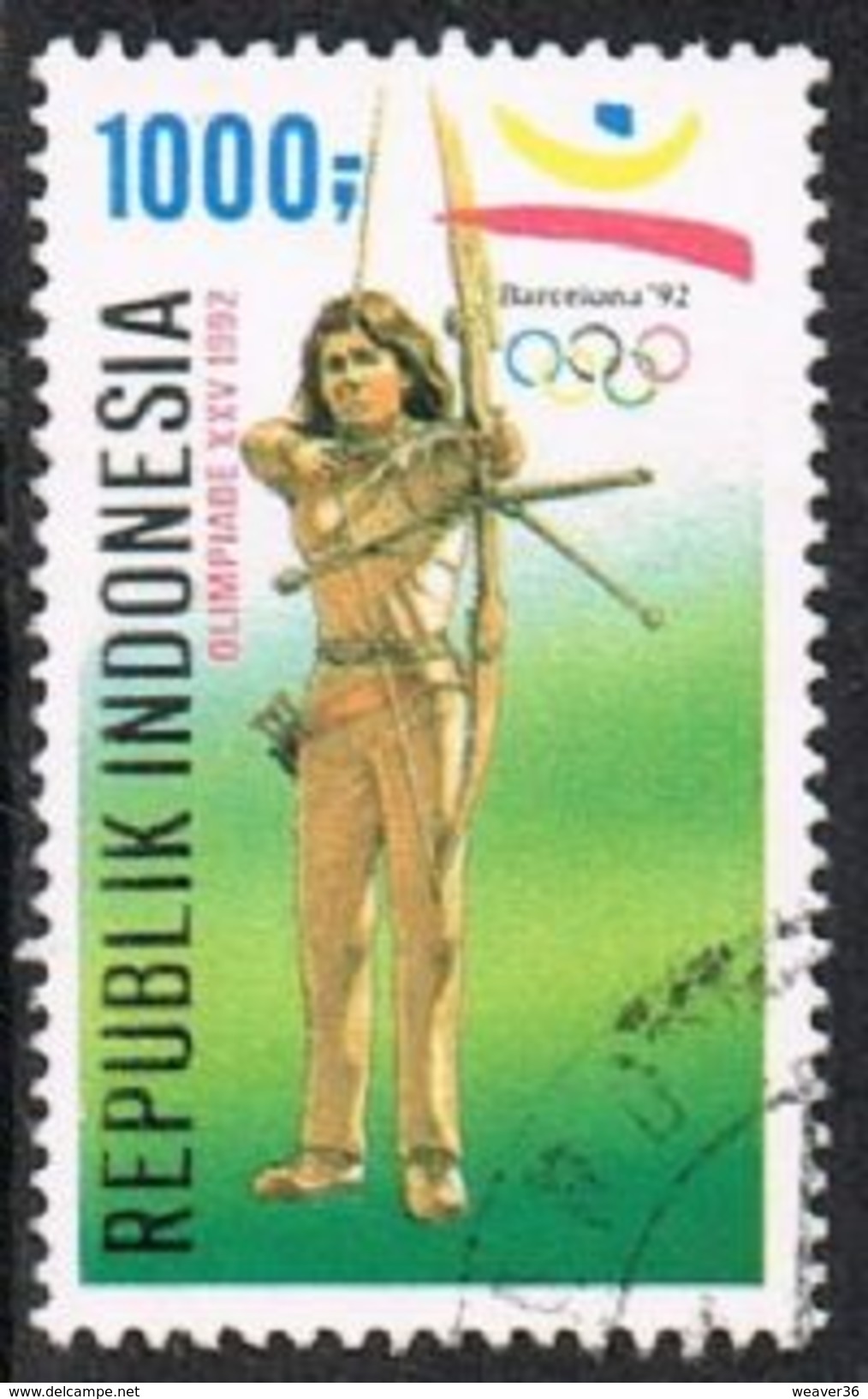 Indonesia SG2051 1992 Olympic Games, Barcelona 1000r Good/fine Used [17/16317/4D] - Indonesia