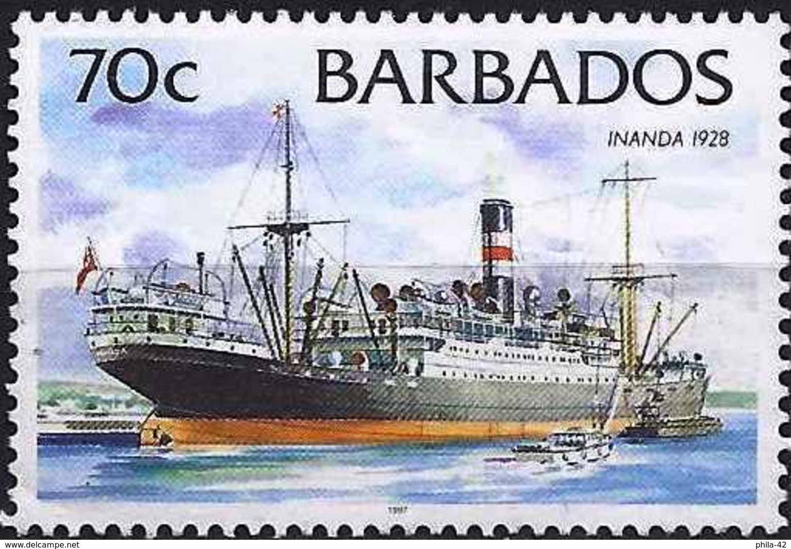 Barbados 1998 - The Liner "Inanda" ( Mi 864 XII - YT 980 ) MNH** - Barbades (1966-...)