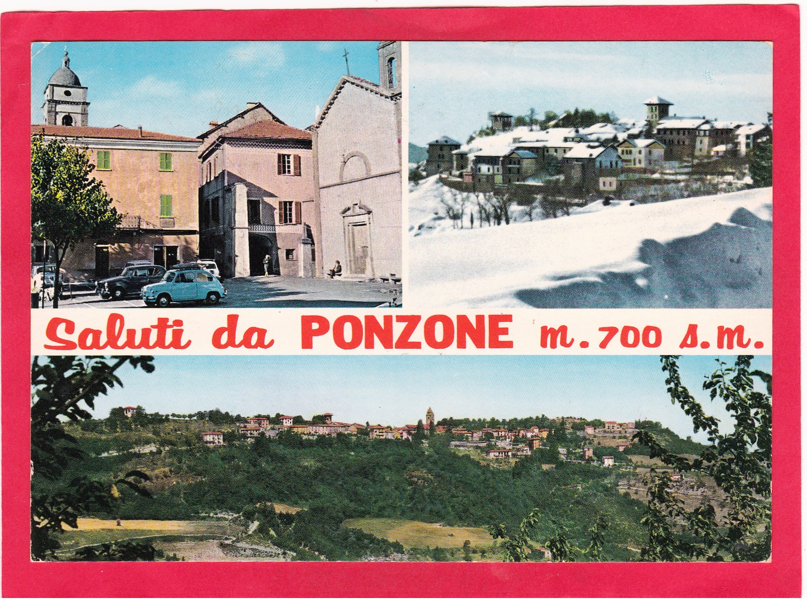 Modern Multi View Post Card Of Ponzone, Piedmont, Italy,Posted With Stamp,D13. - Altri & Non Classificati
