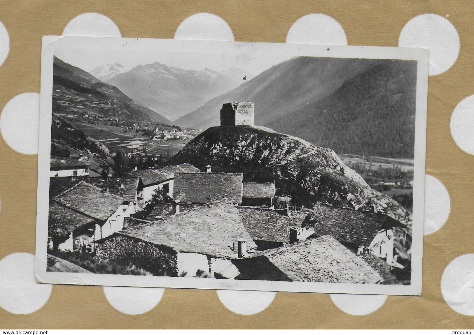 CPSM 73 BOURG SAINT MAURICE VU DU CHATELARD LE VILLAGE ET LA TOUR  LA TARENTAISE - Bourg Saint Maurice