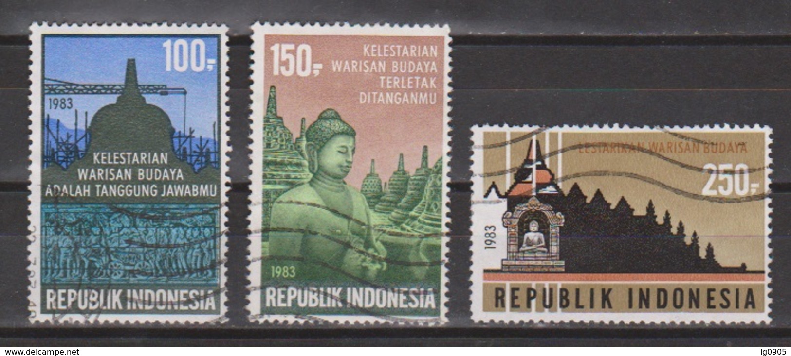 Indonesie Nr.1137-1139 Used  ; Borobudur Indonesia 1983 NOW MANY STAMPS INDONESIA VERY CHEAP - Monumenten