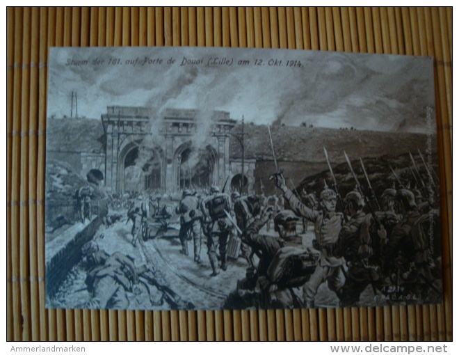 Sturm Der 181. Auf Porte De Douai (Lille) Am 12. Okt. 1914, Ungelaufen - Guerre 1914-18