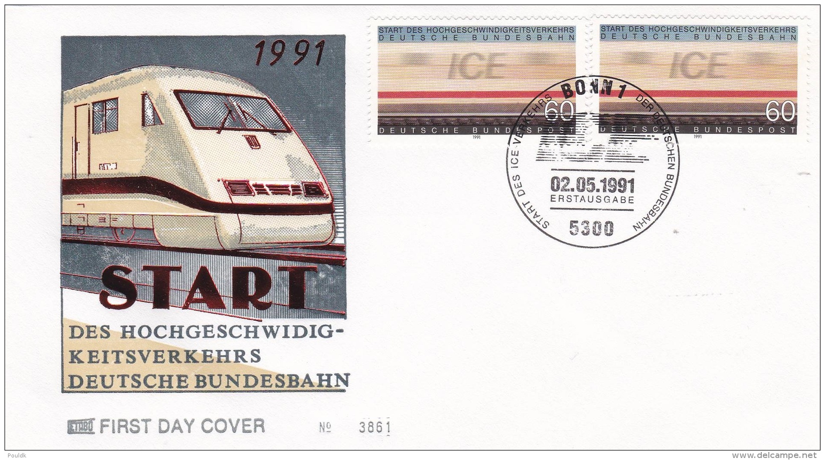 Germany FDC 1991 ICE (T4-1) - Altri & Non Classificati