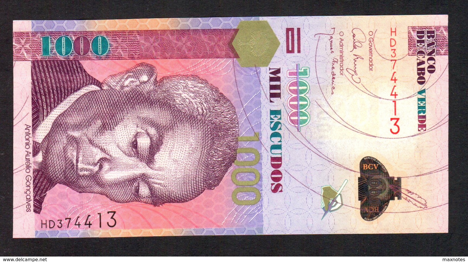 CAPE VERDE (CABO VERDE) :  1000 Escudos - 2007 - UNC - Capo Verde