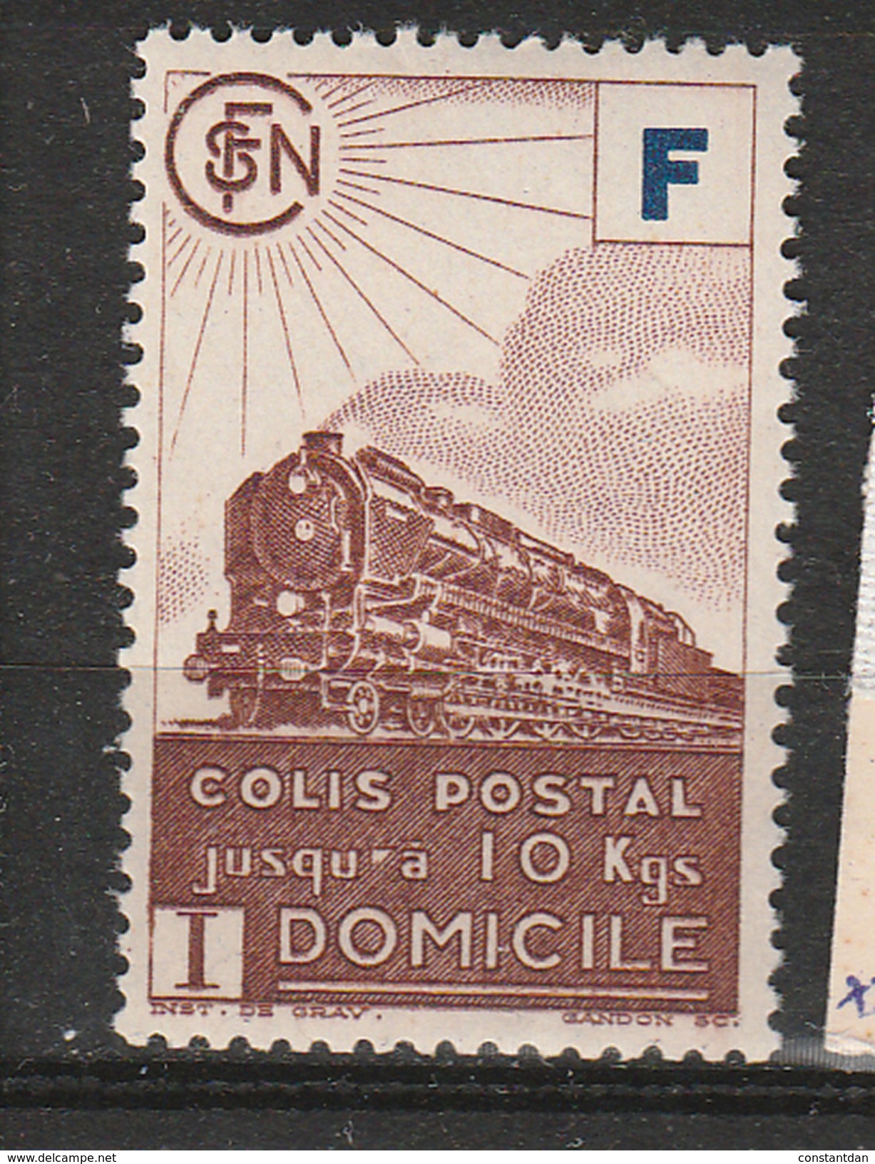 FRANCE COLIS POSTAL N° 200 3F BRUN LIVRAISON A DOMICILE  NEUF SANS CHARNIERE - Neufs