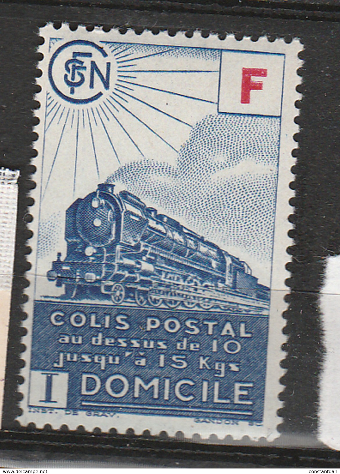 FRANCE COLIS POSTAL N° 201 4F30 BLEU  LIVRAISON A DOMICILE  NEUF SANS CHARNIERE - Ongebruikt