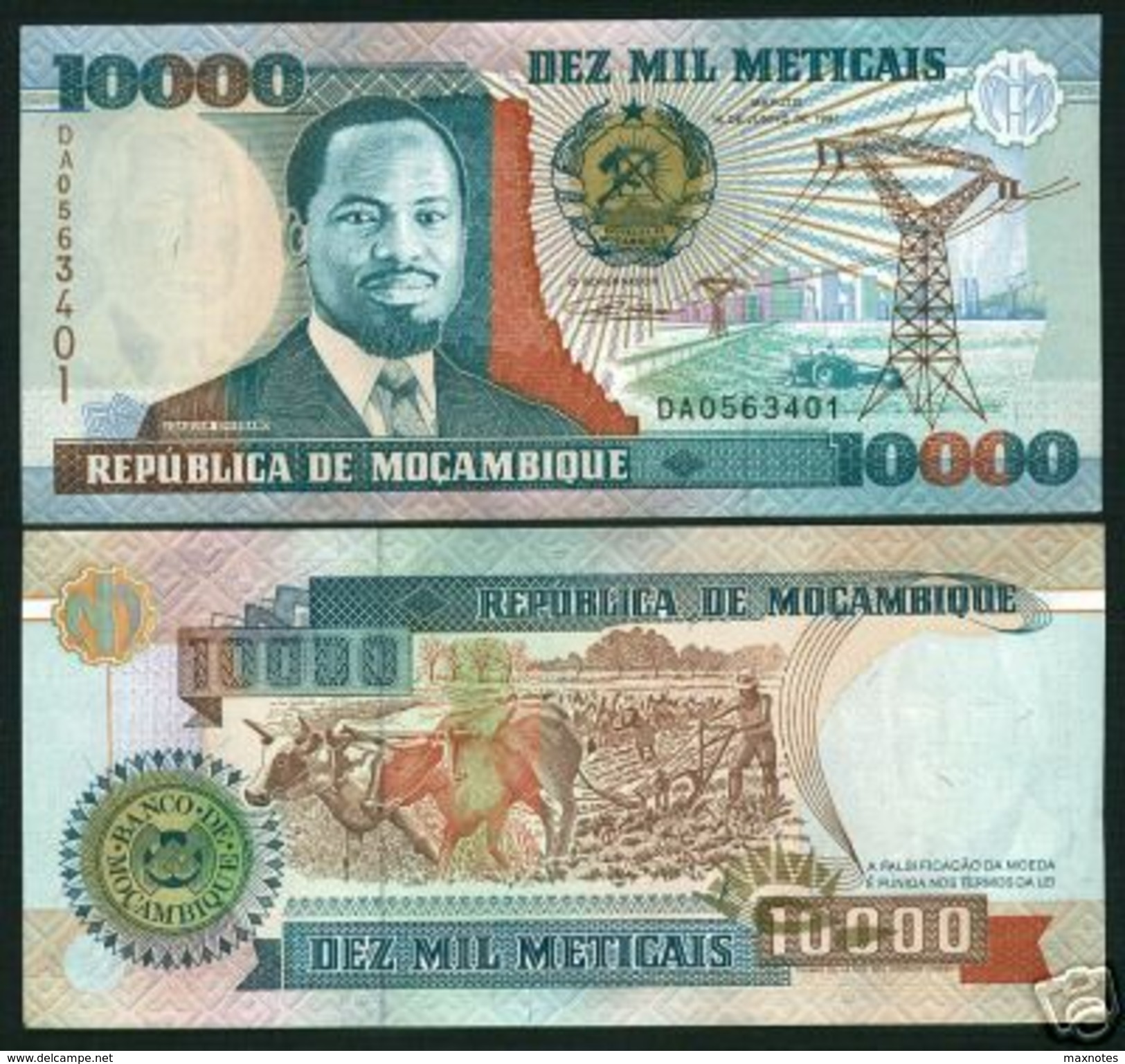 MOZAMBICO (MOZAMBIQUE, MOCAMBIQUE) : 10000 Meticais - 1991 - P137 - UNC - Mozambique